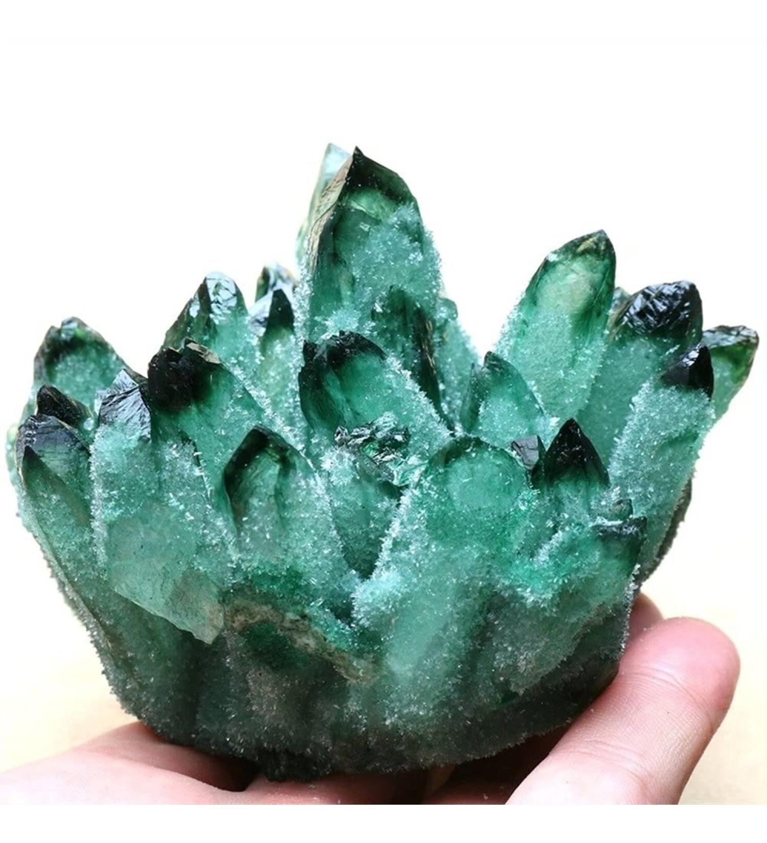 About 500g-1000g New Find Natural Beatiful Green Tibetan Quartz Crystal Cluster Specimen kaixun (Size : 700g) - Buy Online on GoSupps.com
