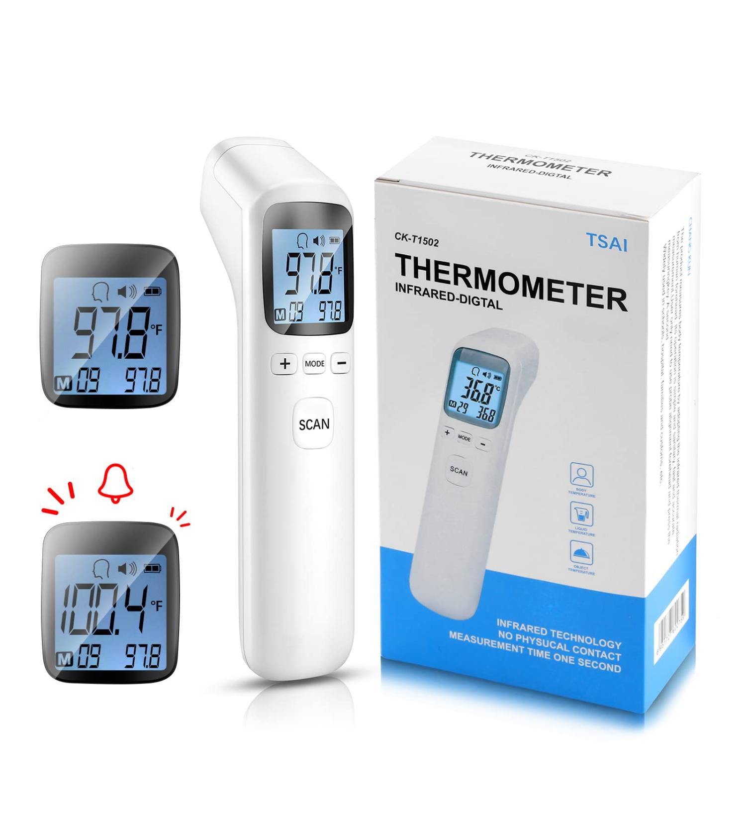Non-Contact Infrared Forehead Thermometer - Digital Body Temperature Device for Adults, Kids & Babies | Home & Office Use - Buy Online on GoSupps.com