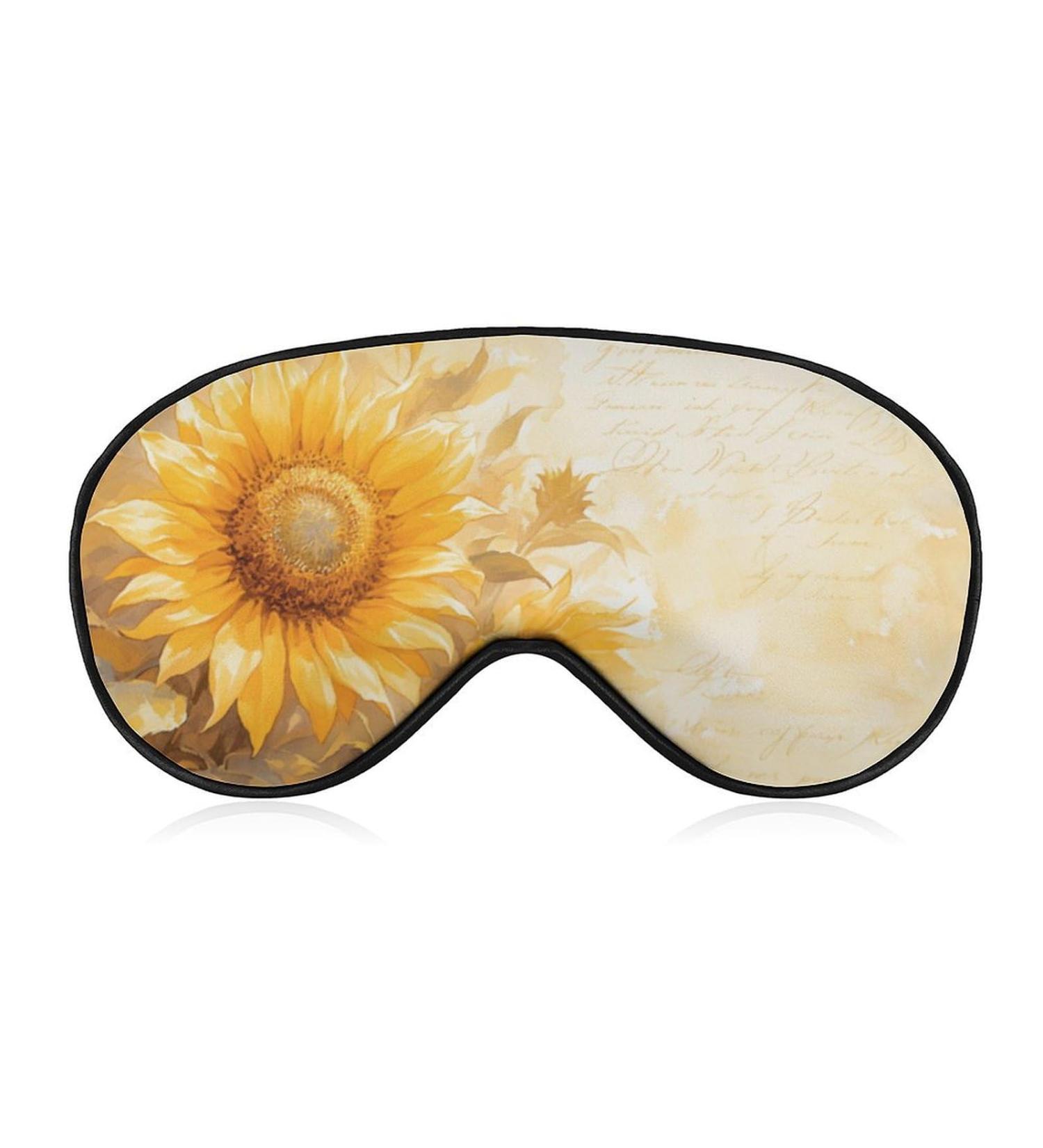 Blooming Sunflowers Sleep Mask - Adjustable Soft Eye Cover for Light Blocking | Perfect for Men Women & Kids - Buy Online on GoSupps.com