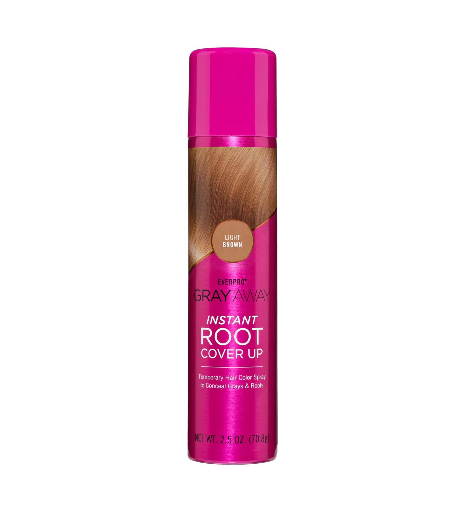 EVERPRO Gray Away Instant Root Cover Up Spray 2.5oz - Light Brown | Cover Gray Roots Instantly - Buy Online on GoSupps.com