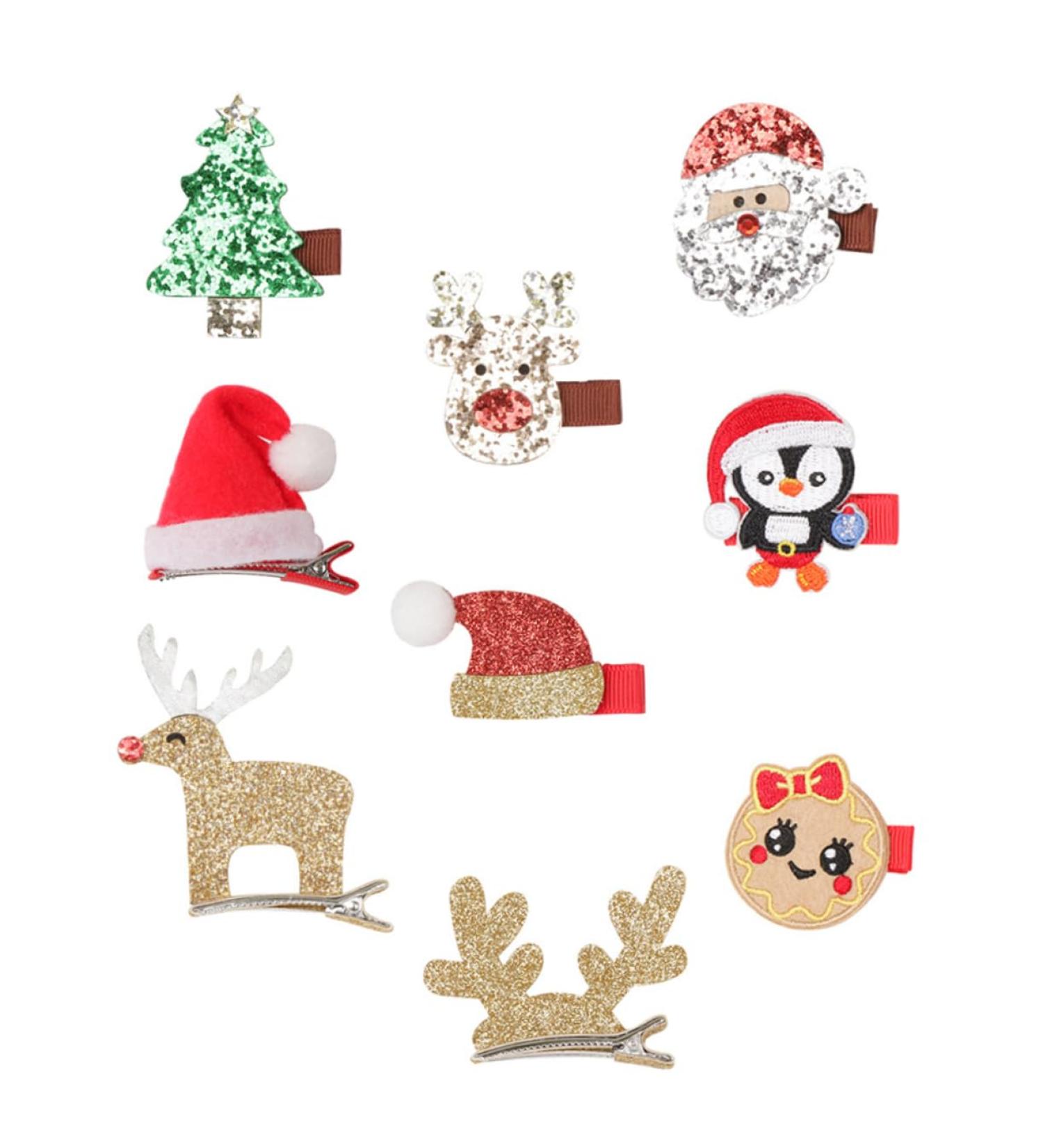 FRCOLOR Baby Christmas children's hair clips Christmas Barrettes xmas party Santa Hairpins tiaras for s kids decor Headdress flash artificial leather headband baby Kids - Buy Online on GoSupps.com