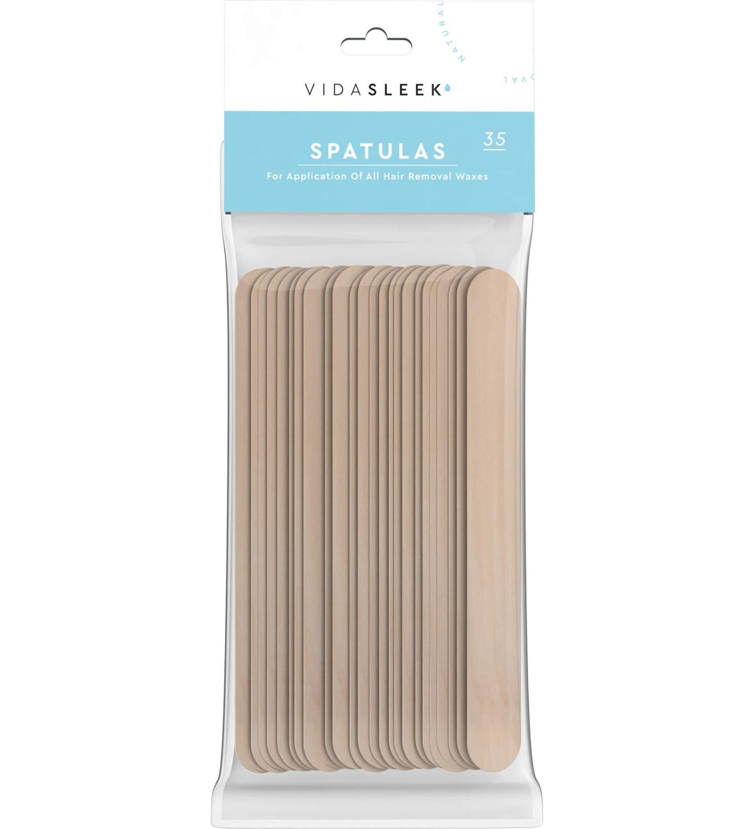 Large Wax Spatulas / Wooden Applicators for Hair Removal Waxing - 35 Piece