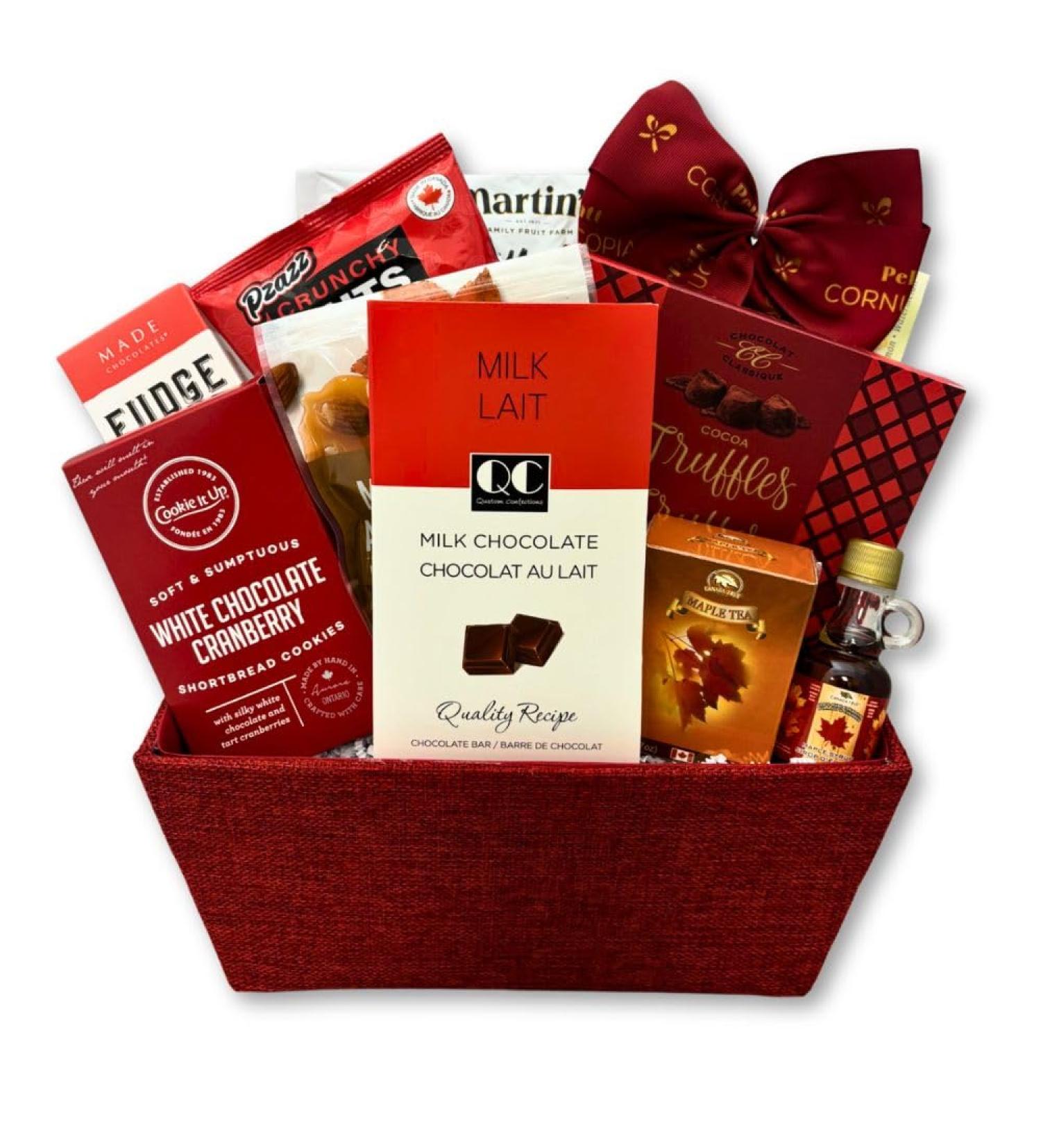 Canada Themed Gift Basket by Pellatt Cornucopia with Gourmet Snacks and Treats