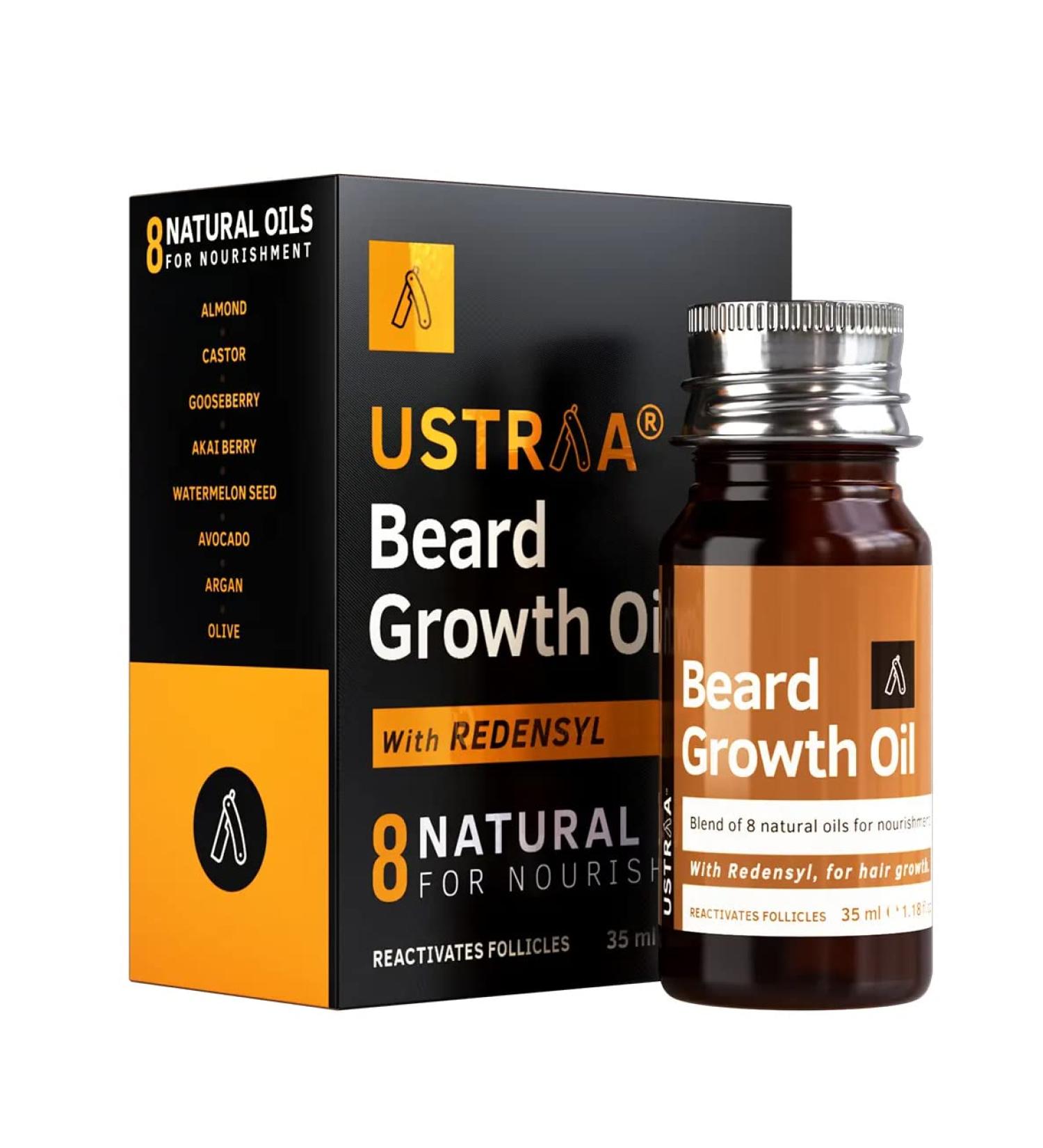 Ustraa Beard Growth Oil - 35 ml | Best for Healthy Beard Growth | International Shipping - Buy Online on GoSupps.com
