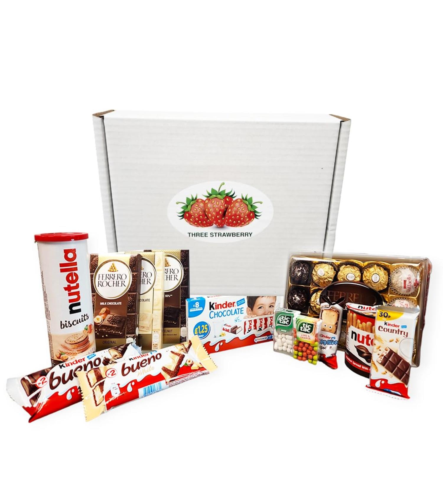 Ferrero Rocher Chocolate Gift Box - Kinder Bueno Nutella Full range Chocolate Luxury Gift Hamper.