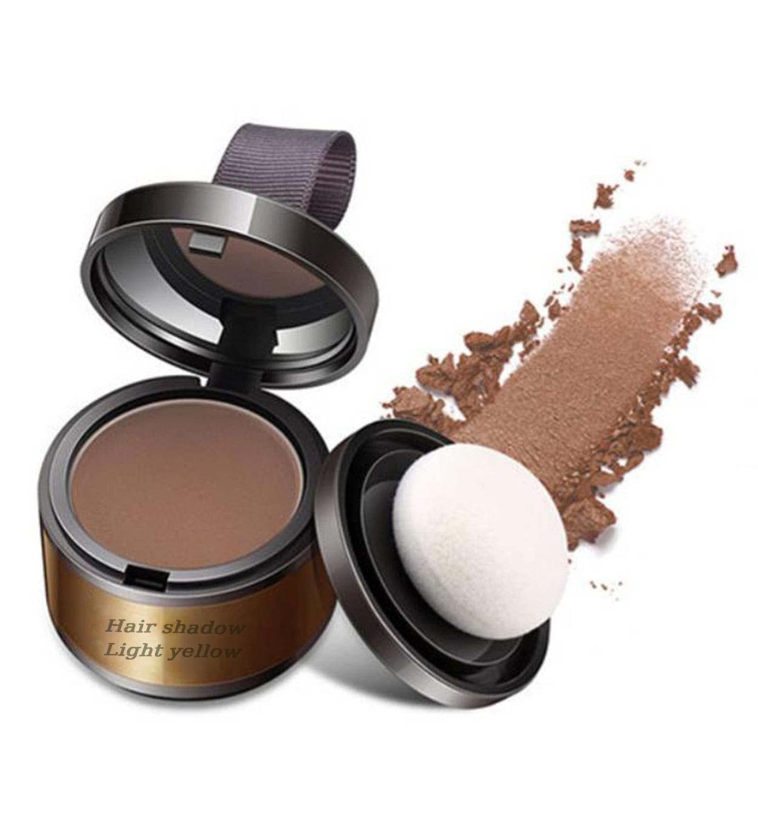Instant Hairline Shadow Powder - Cover Grey Roots, Eyebrows & Beard Line - Windproof & Sweatproof Root Dye for Men and Women - Light Yellow - Buy Online on GoSupps.com