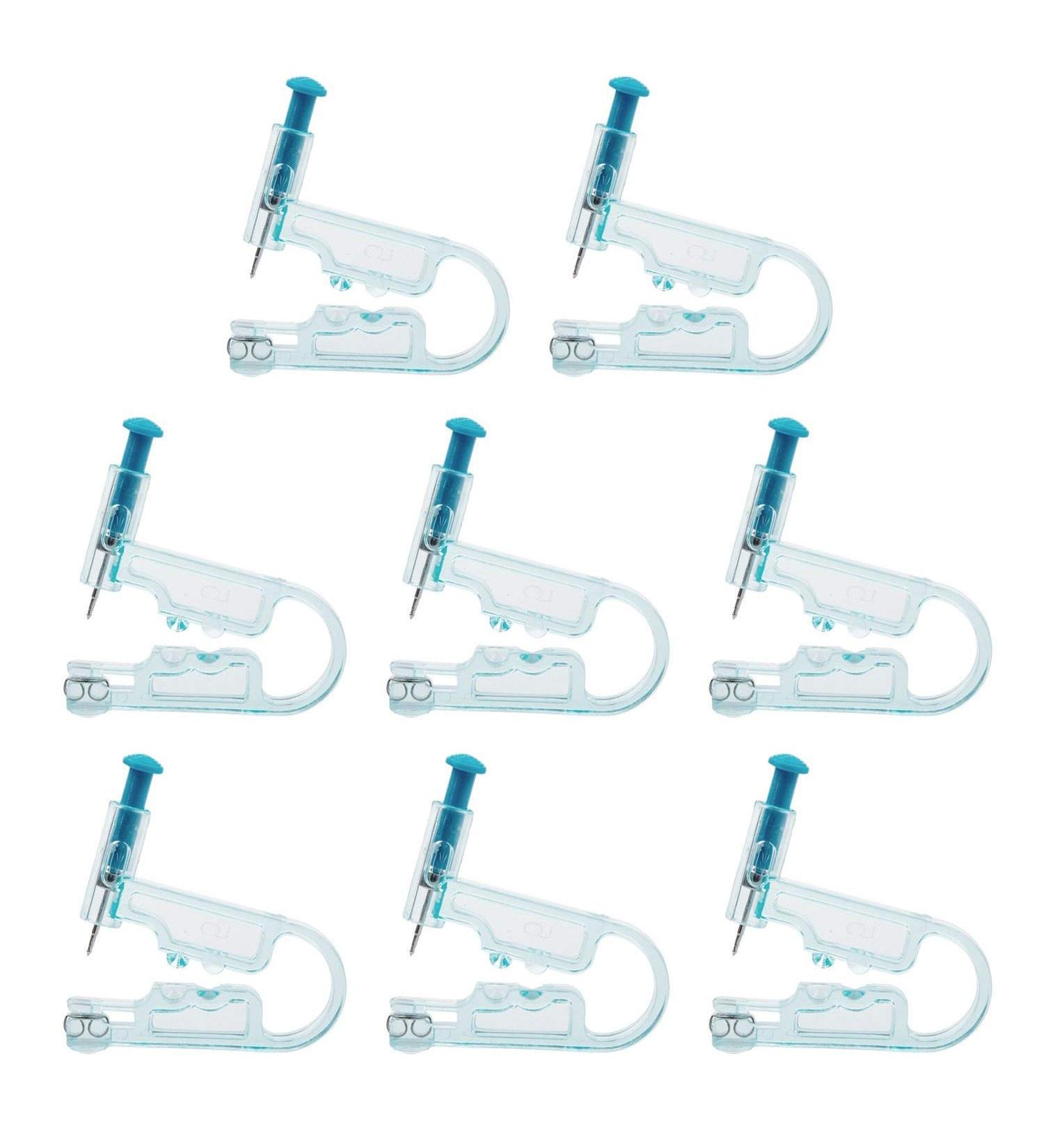 LOOCOO 8Pcs Disposable Ear Piercing Gun Set - Sterile, Painless, Non-infection, Non-inflammation - Blue - Buy Online on GoSupps.com
