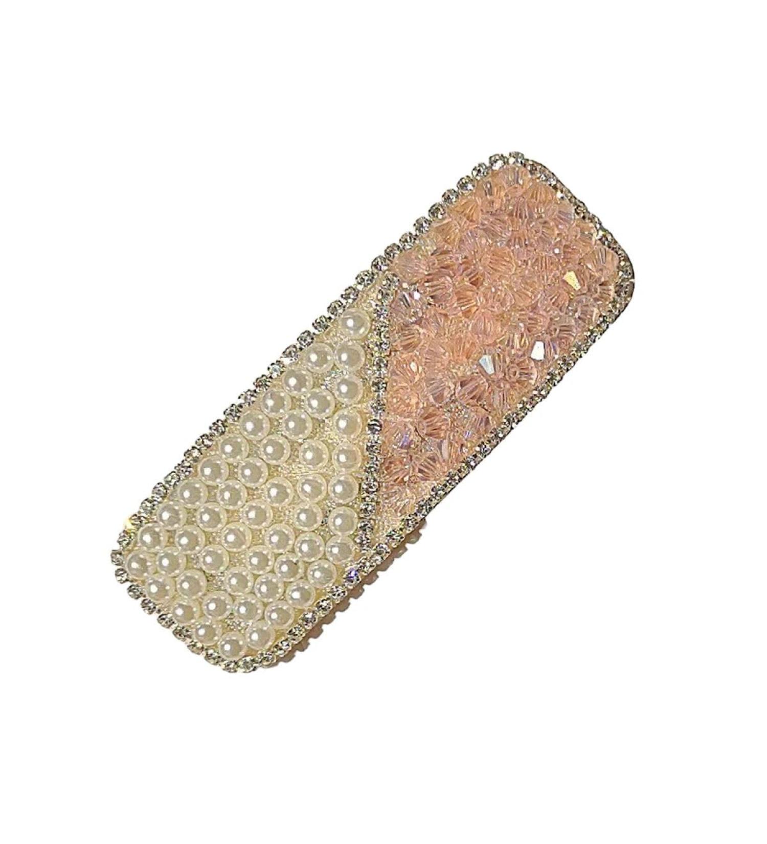 New 2025 Crystal Pearl Hair Clips Women Fashion Wedding Bridal Tiara Accessories Bb Side Bang Clips Hairpin Hair Styling Tools Barrettes Jewelry Fashion Accessories Creative Gift - Buy Online on GoSupps.com