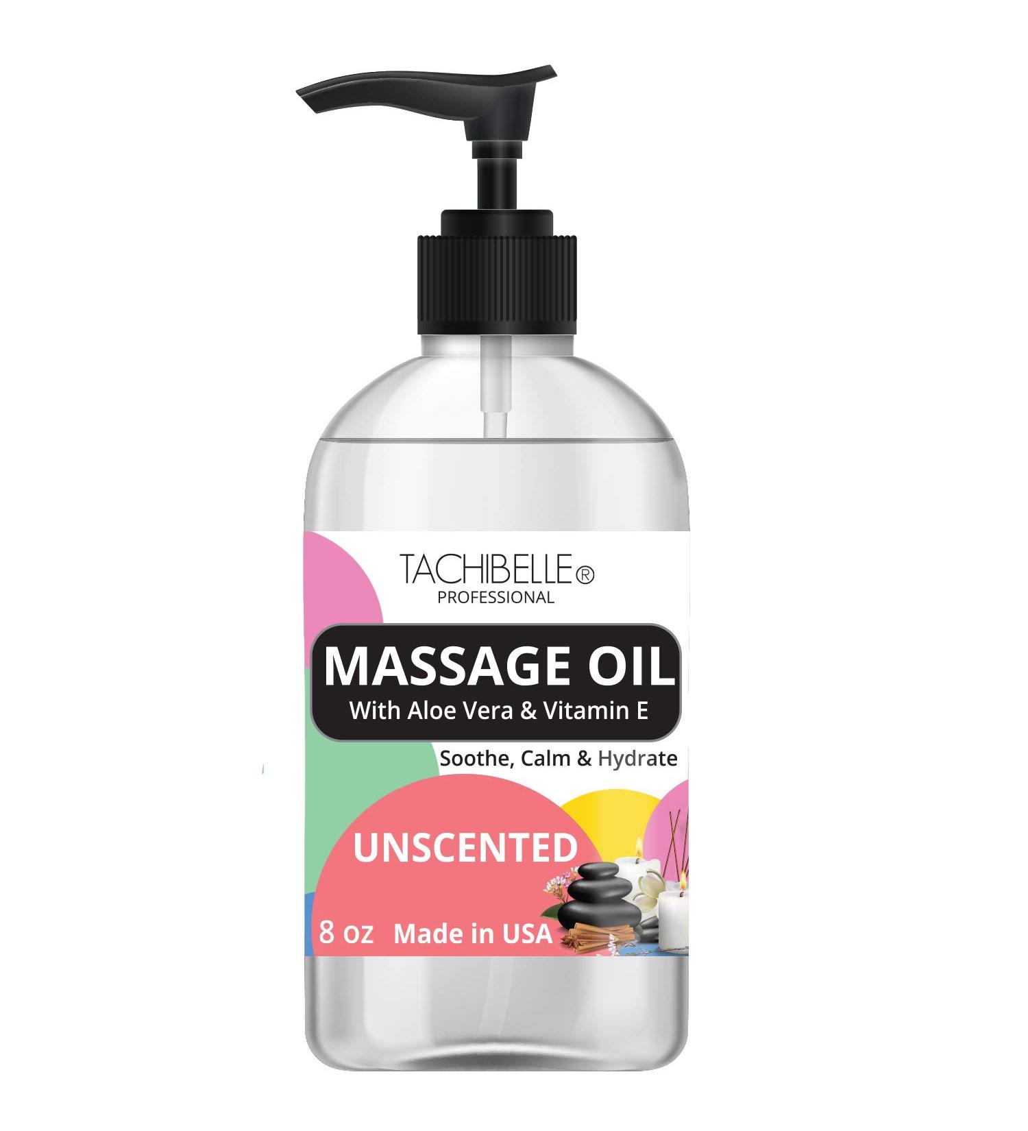 Tachibelle Professional Massage Oil - 8 fl. oz, Unscented, Natural Therapy for Soothing, Relaxing, and Calming Body Massage - Buy Online on GoSupps.com
