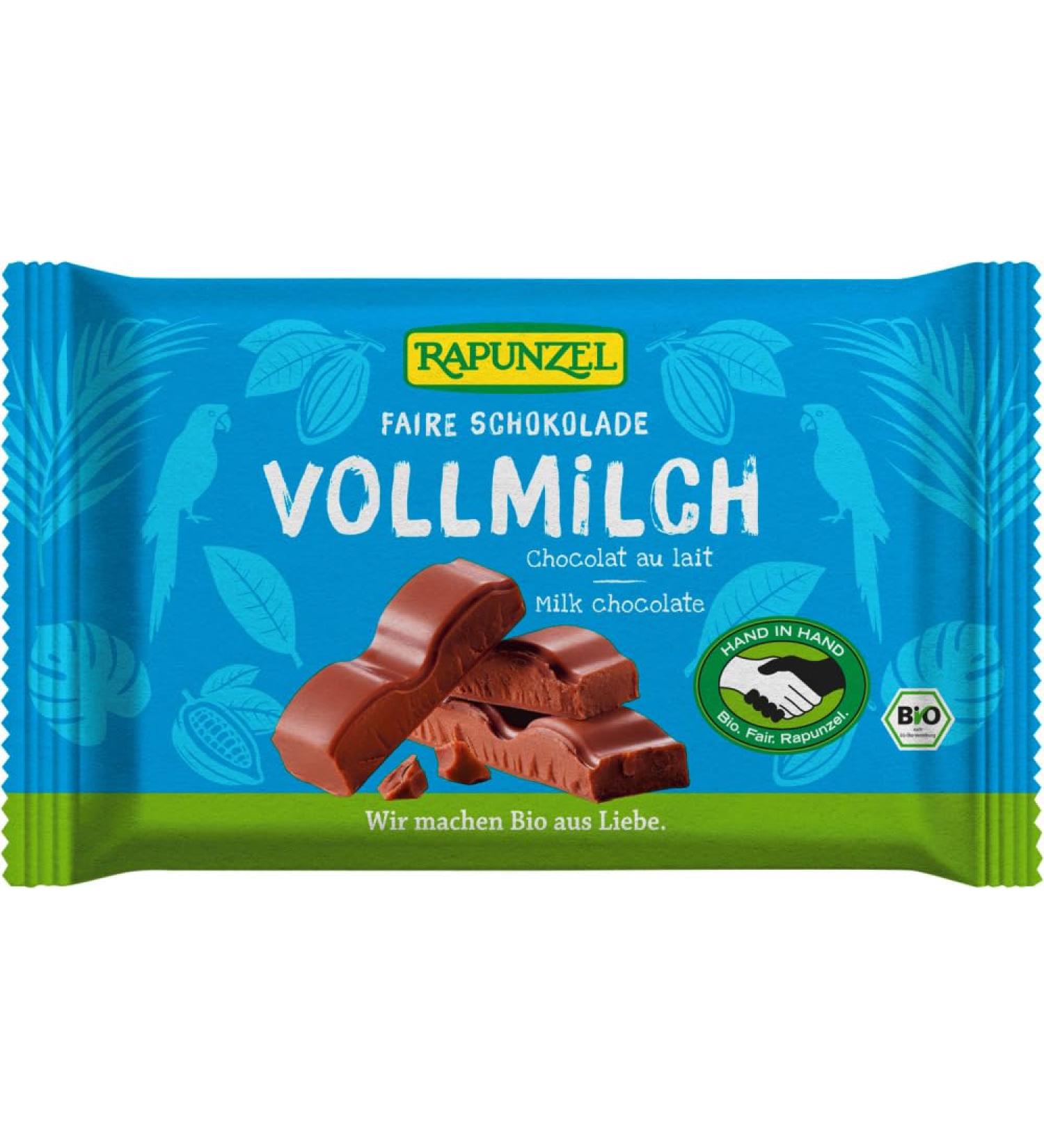 Rapunzel Naturkost Rapunzel organic whole milk chocolate HH (6 x 100 g)