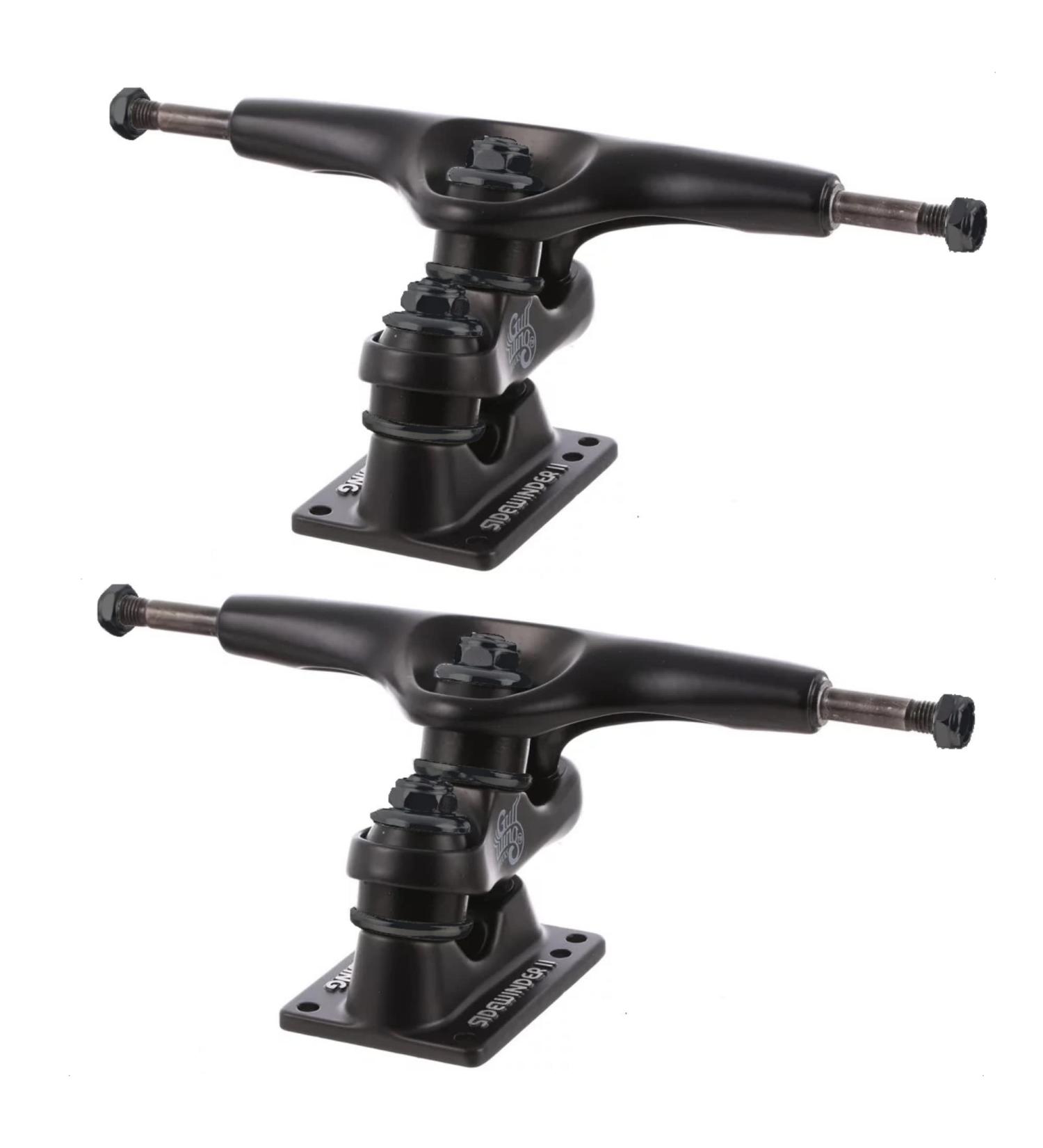 Gullwing Sidewinder II Longboard/Skateboard Trucks Set - Black 185mm Hanger/10 Axle (Set of 2) - Buy Online on GoSupps.com