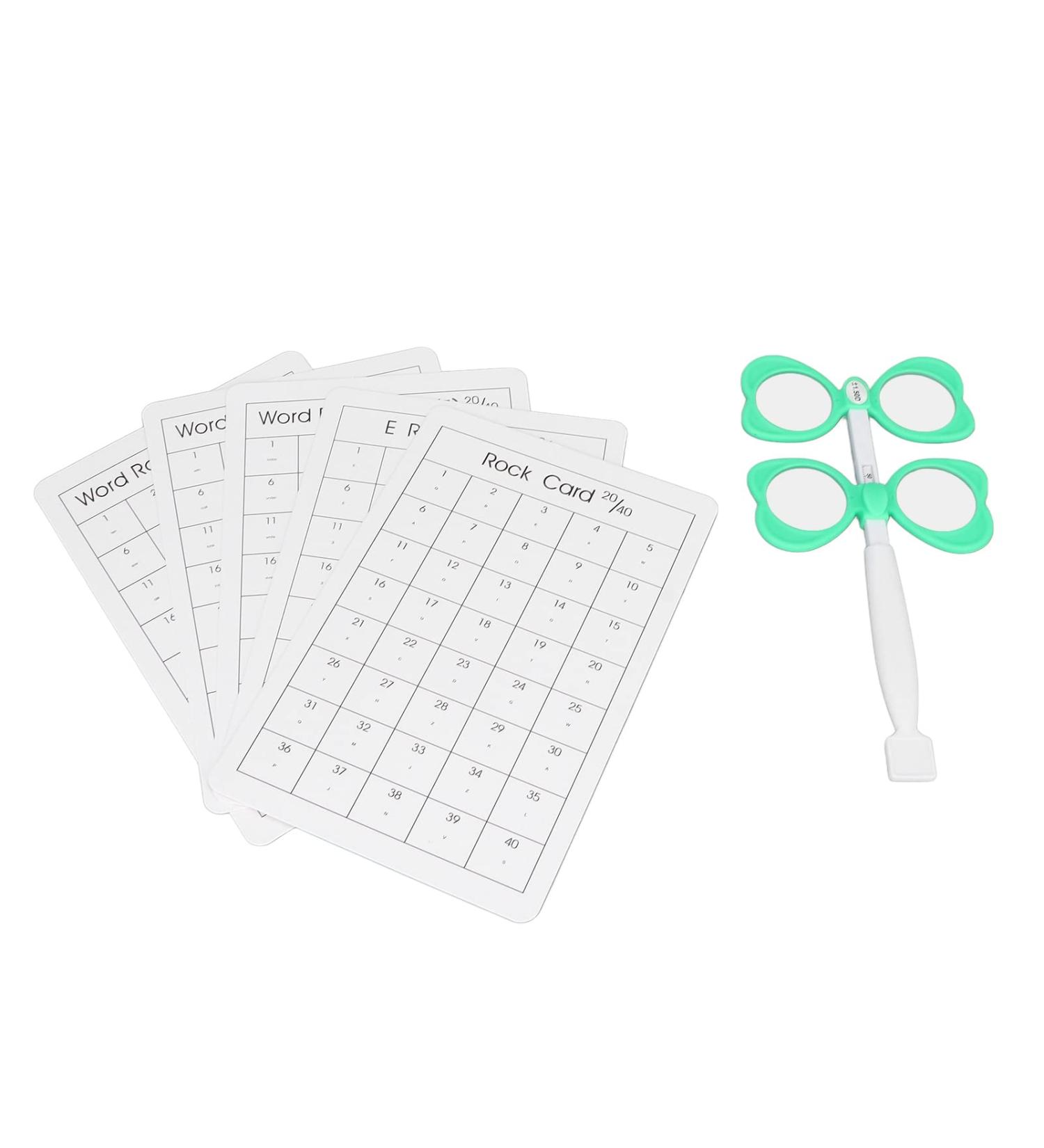 Optical Flipper Optometry Flip Lens Optical Flipper Flip Trial Lens Optical Flipper Plastic Optometry Flip Trial Lens Ophthalmic Test Tool with 5 Vision Test Cards for Near Vision Test ( 200 (20/40)) - Buy Online on GoSupps.com