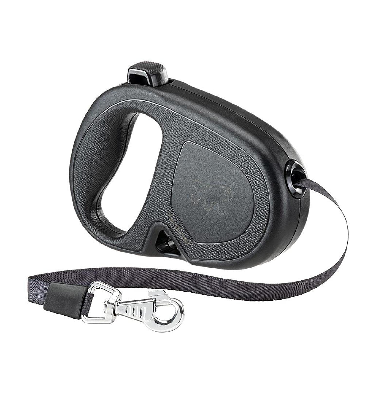 Ferplast Flippy One Dog Leash - 5m Roller Leash for Medium Dogs up to 25kg - Adjustable Locking Black - Buy Online on GoSupps.com