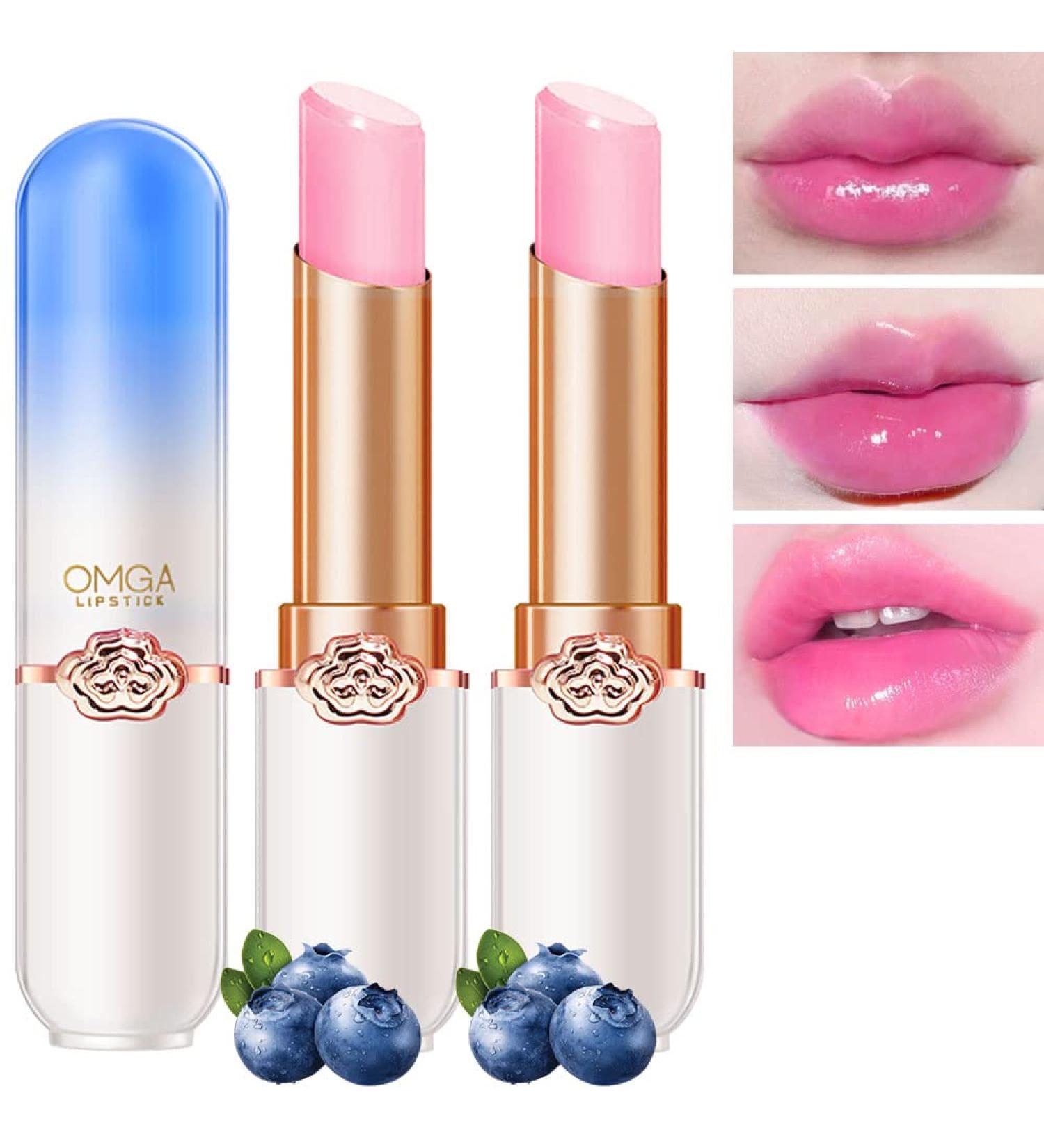 BINGBRUSH Blueberry Color Changing Lipstick Set for Women - Long Lasting & Moisturizing Lip Gloss & Balm - 2 Pcs PH Mood Magic Lip Stain Glossly Makeup - Tinted Lipstick Queen - 2 Count - Buy Online on GoSupps.com