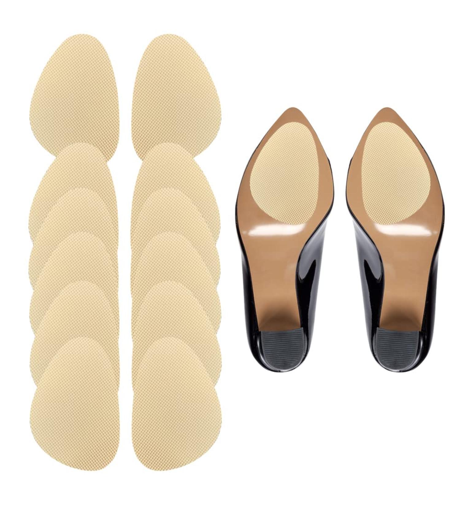 6 Pairs Shoe Sole Non Slip Pads - Heel Anti Skid Protectors - Rubber Grip Bottom Cushions - Beige - Buy Online on GoSupps.com