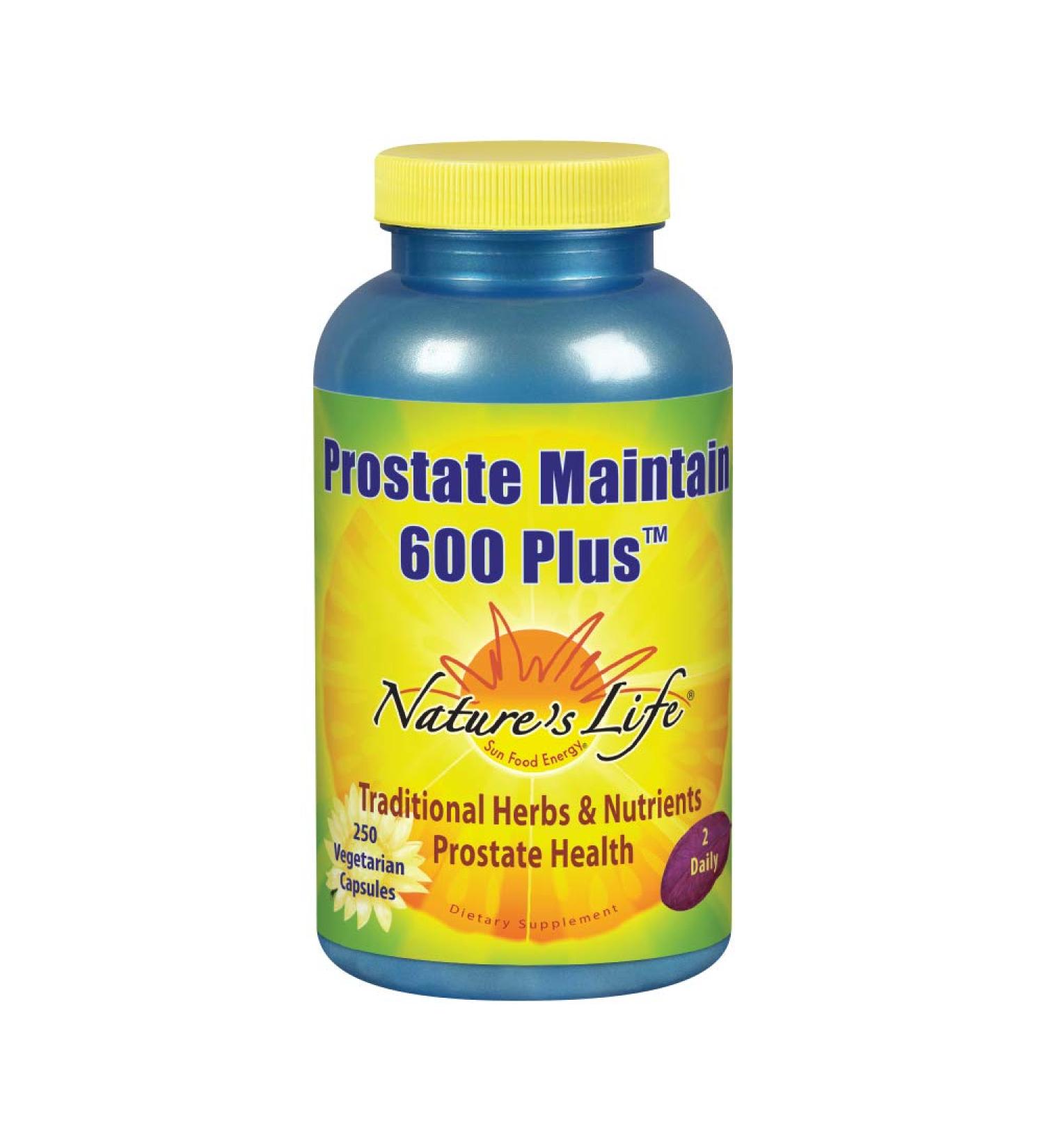 Nature's Life Prostate Maintain 600 - 250 Vegetarian Capsules for Optimal Health - Buy Online on GoSupps.com