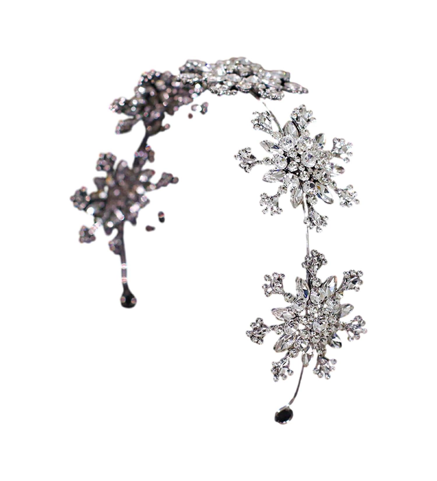 QOKLIYUI Stylish Trendy Wedding Hair Accessories With Rhinestone Hair Dress Alloy Temperament Fashion Jewellery Crystal Crown - Buy Online on GoSupps.com