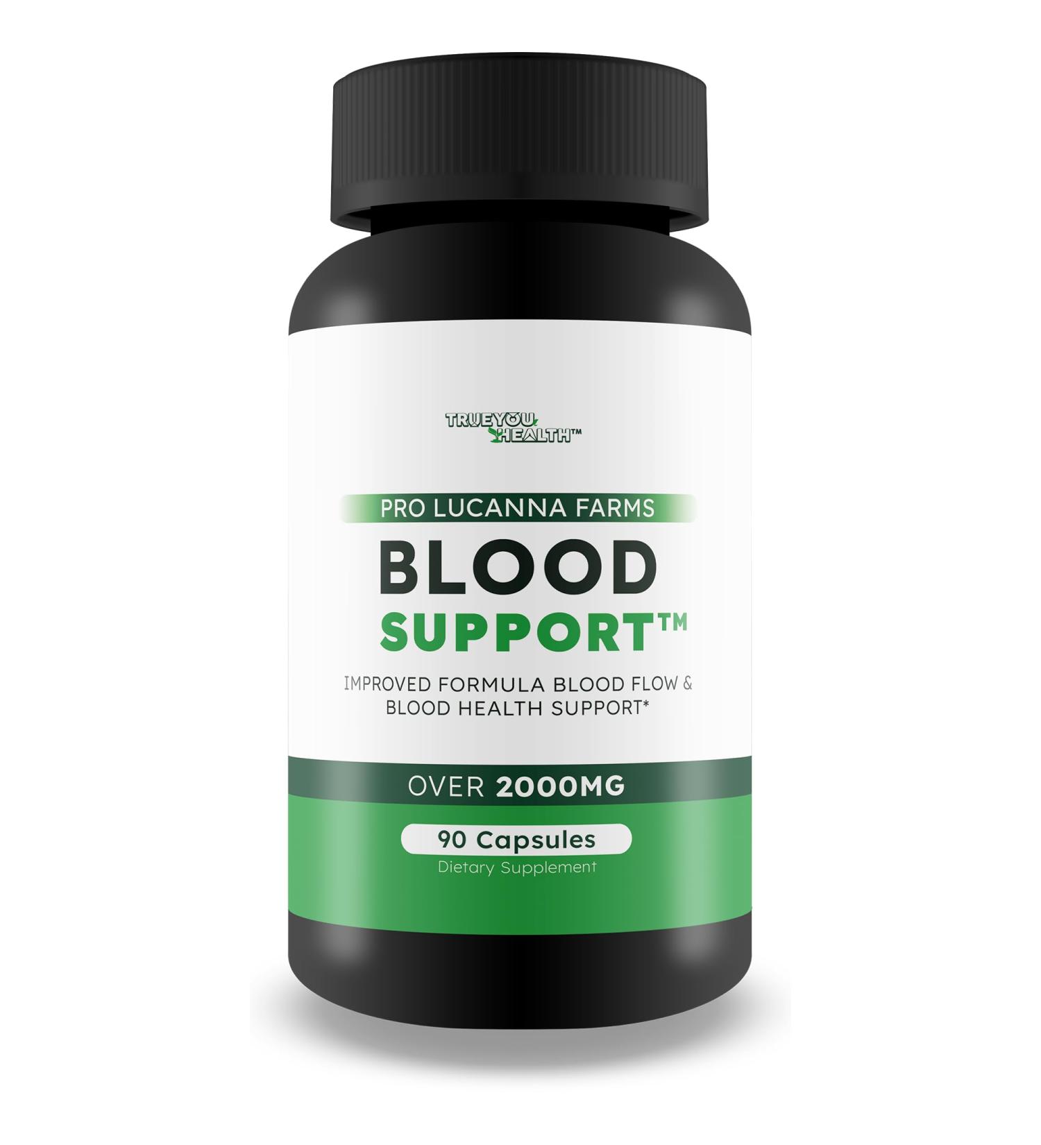 Pro Lucanna Farms Blood Support - Improved Formula Blood Flow Supplement & Sugar Health Blood Health Support - Blood Flow Pills - Blood Circulation Supplement - Glucose Support Supplement Blood Pills - Buy Online on GoSupps.com