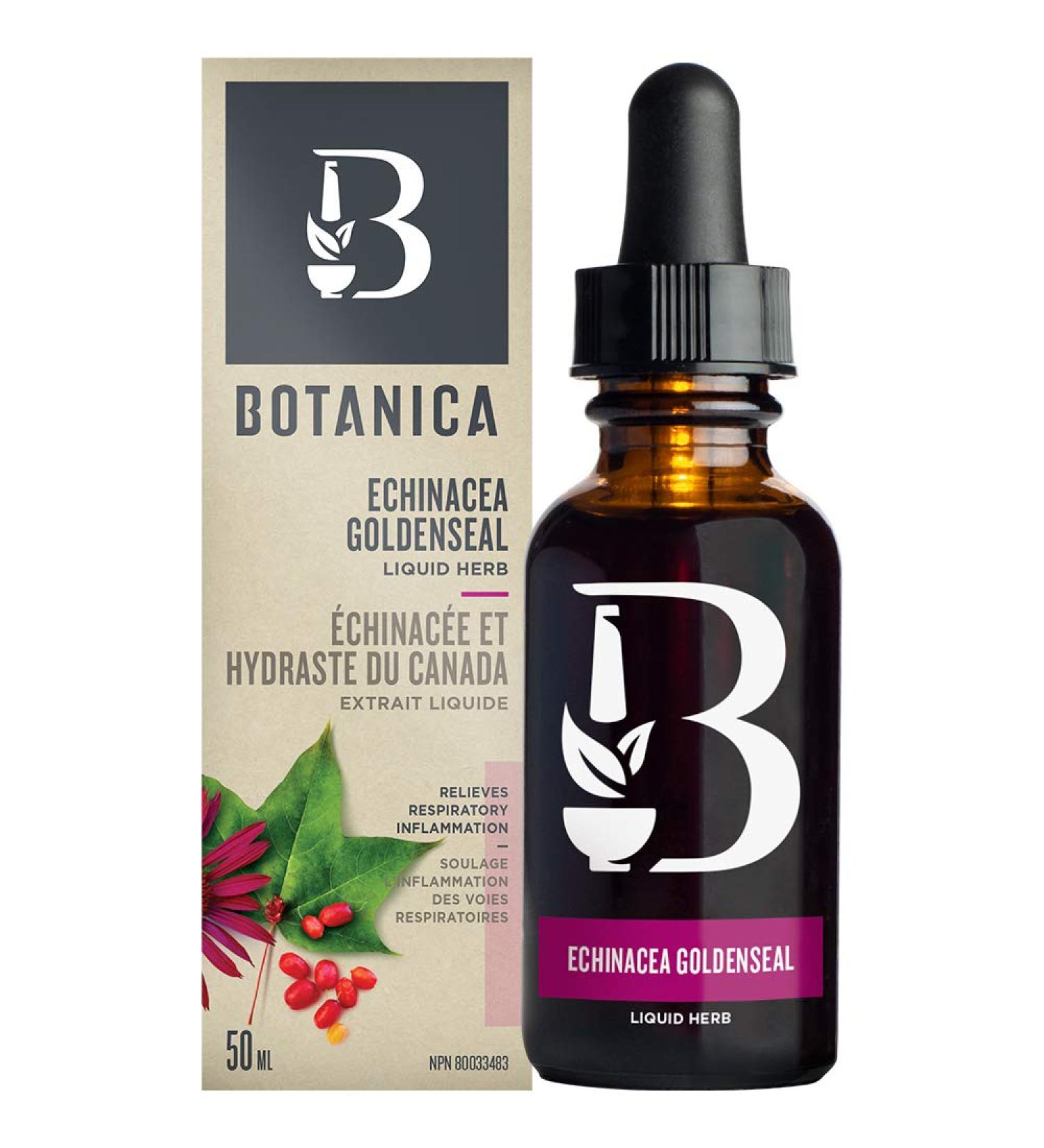 Botanica Echinacea Goldenseal Compound Liquid Herb 50 mL - Natural Immune Support - Buy Online on GoSupps.com