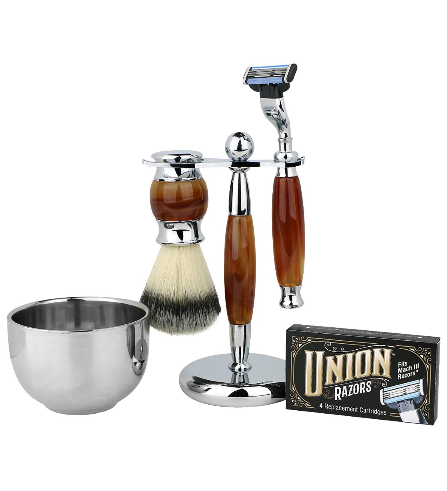 Union Razors SG3 5-Piece Razor Gift Set - Tiger Eye | Premium International Shipping | Perfect Gift for Him - Buy Online on GoSupps.com