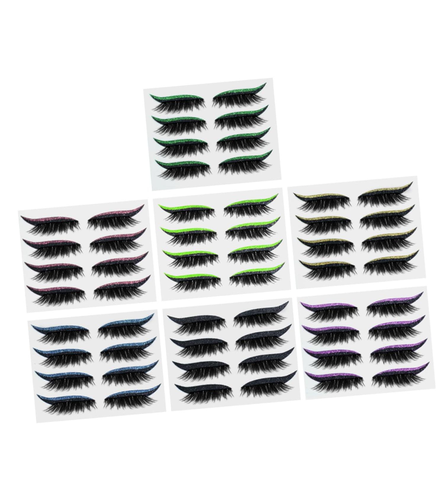 Balacoo 28 Pairs Glitter Eyeliner Stickers Eyelash Stickers Eye Line Strips Eyes Applique Strip 1 count (Pack of 1) As Shown 1 - Buy Online on GoSupps.com