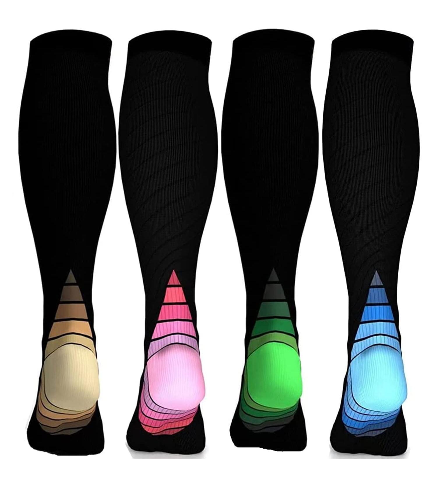 Beusilay 8 Pairs Compression Stockings for Men & Women | 15-20 mmHg Support Socks for Running Travel Sports Pregnancy & More - Buy Online on GoSupps.com