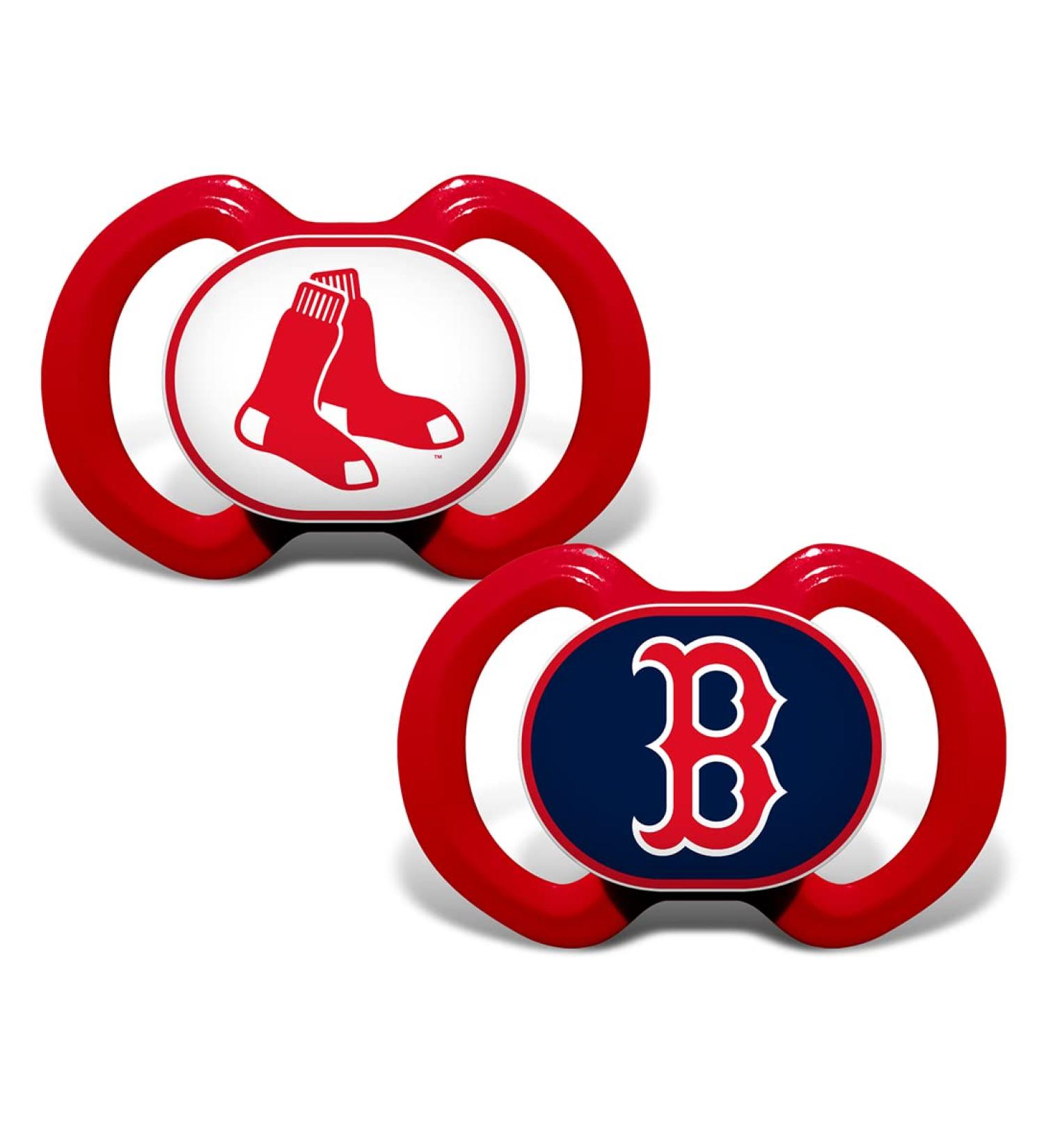 Baby Fanatic Pacifier 2-Pack - MLB Boston Baby FanaticsRed Sox - Officially Licensed League Gear