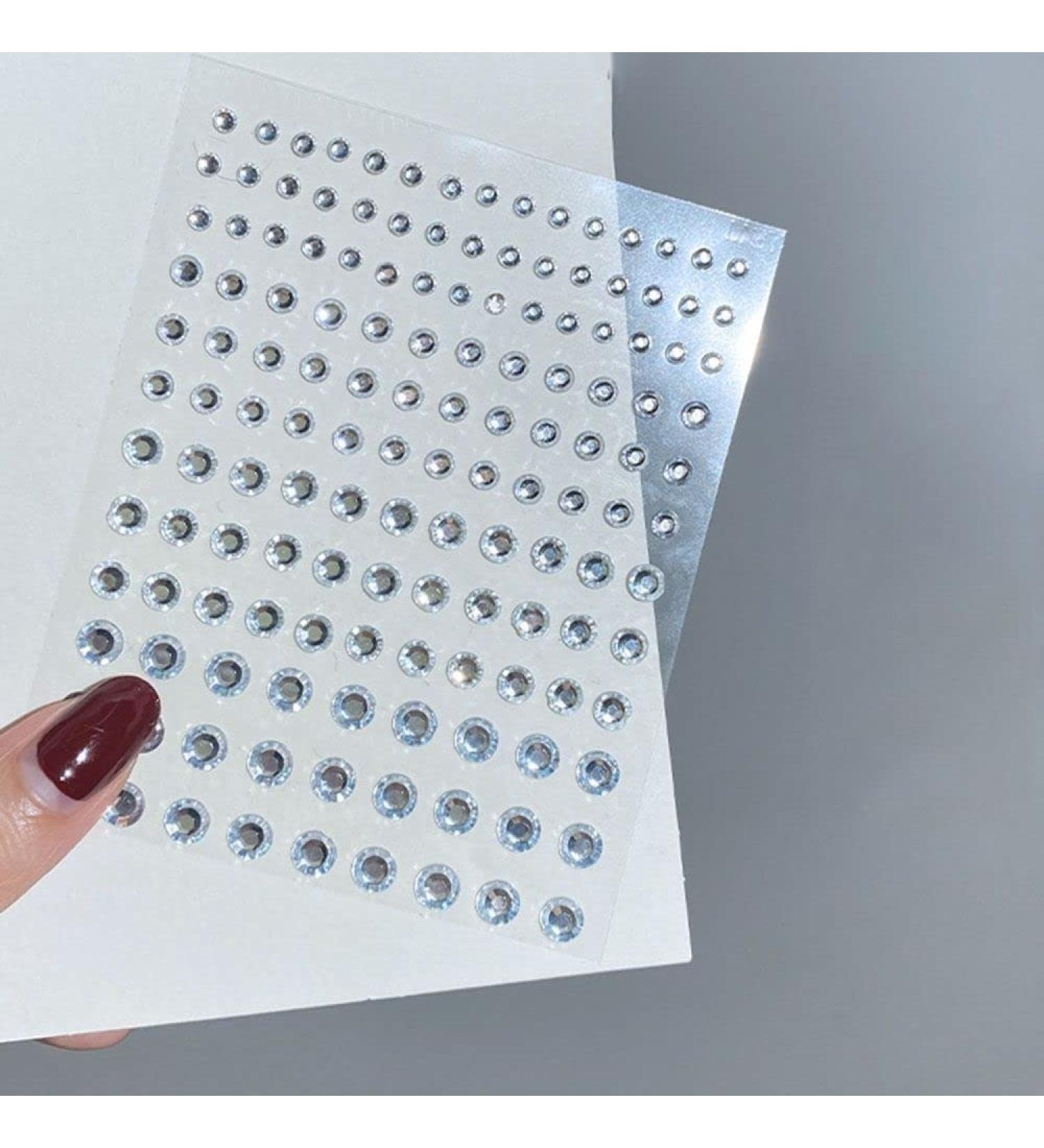 Clear Rhinestone Stickers: Self-Adhesive Face Gems for Makeup, Raves & Crafts - 2Pcs - Buy Online on GoSupps.com
