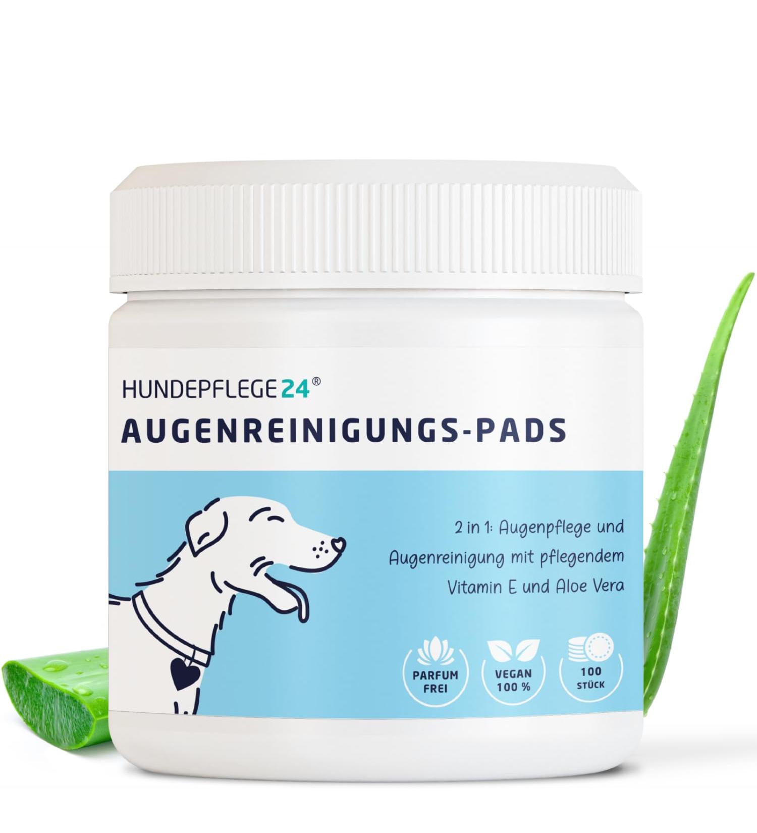 Dog Care24 Eye Cleaning Pads for Dogs & Cats - 100 Count - Tear Stain Remover with Vitamin E & Aloe Vera - 2-in-1 Eye Care - Buy Online on GoSupps.com