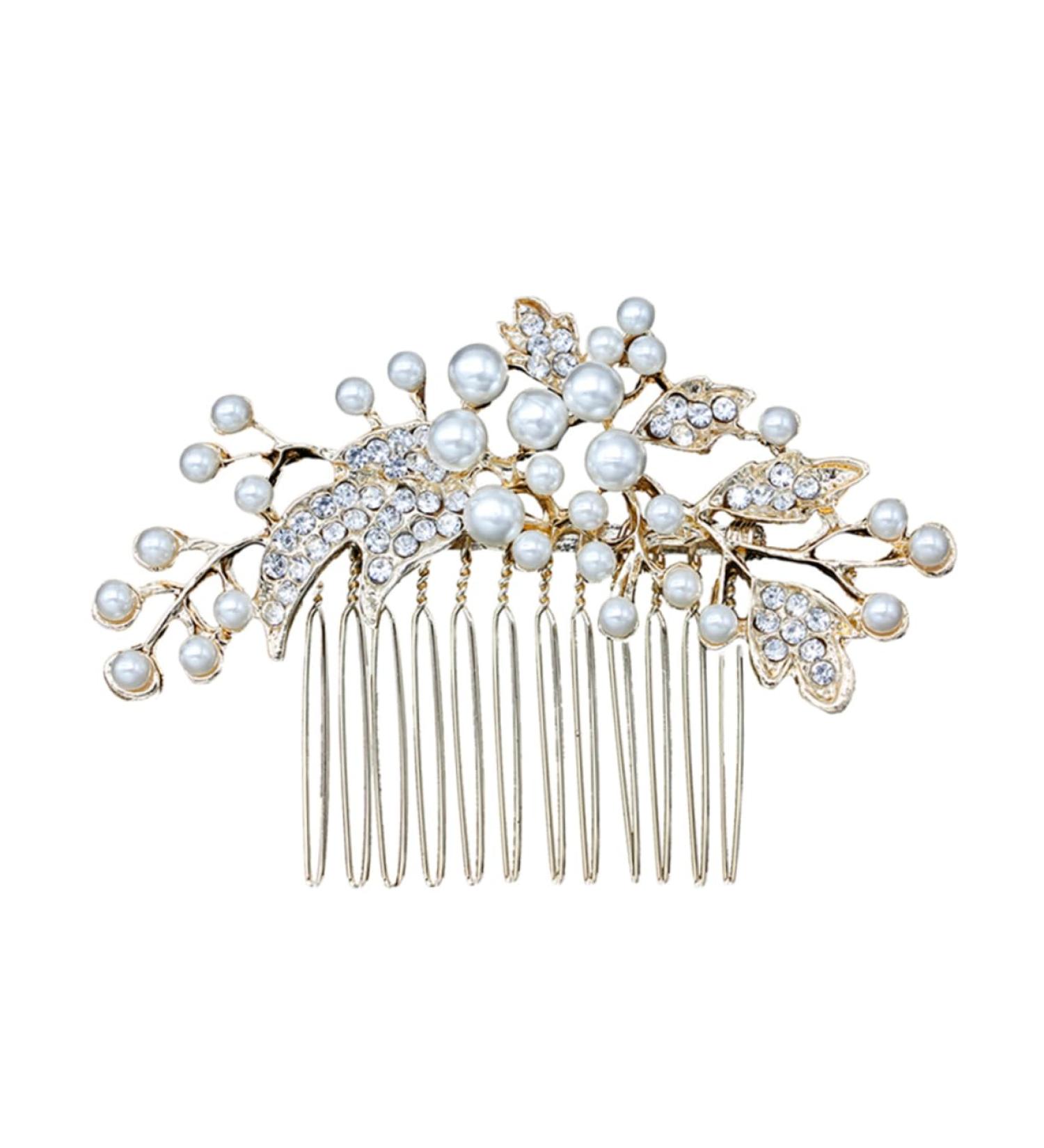 Housoutil Rhinestone Hair Clips Princess Headband Rhinestone Headpiece Pearl Hair Pin Flower Clips Bridal Hair Clip Pearl Hair Clip Rhinestone Hair Pin Headpiece Tiara Comb Bride Wedding - Buy Online on GoSupps.com