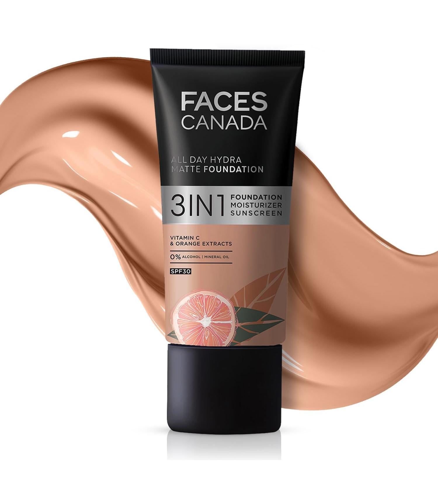 Hydra Matte Foundation|3-In-1 Foundation + Moisturizer Cream| Aloe Hydration&Vitamin C|Long Wear|Medium To High Buildable Coverage|Caramel Natural|25Ml Pack Of 1