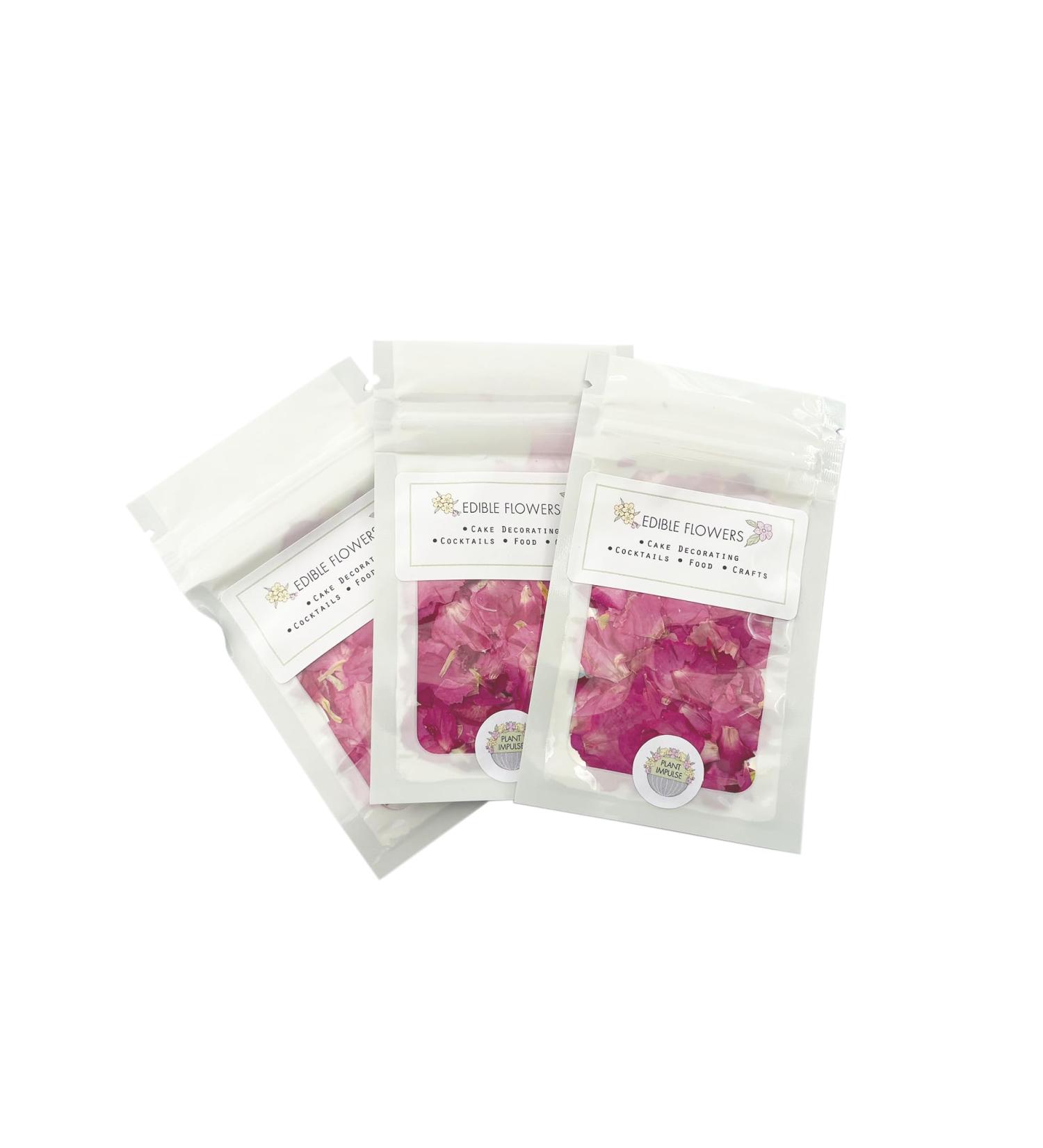 Edible Flower Petals for cocktails and cakes baking celebrations weddings (Pink) - Buy Online on GoSupps.com