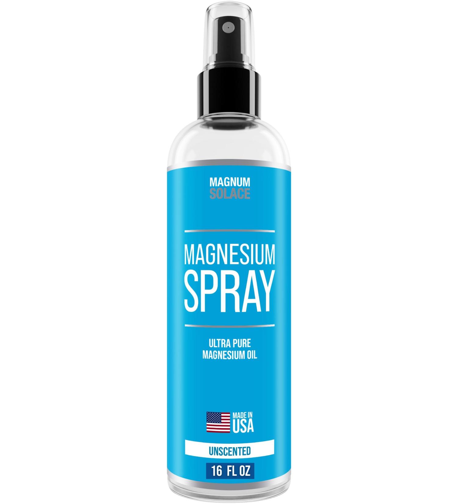 Magnesium Spray - Big 16 oz USP Grade Pure Magnesium Oil Spray - Made in USA Since 2008 16 Fl Oz (Pack of 1)