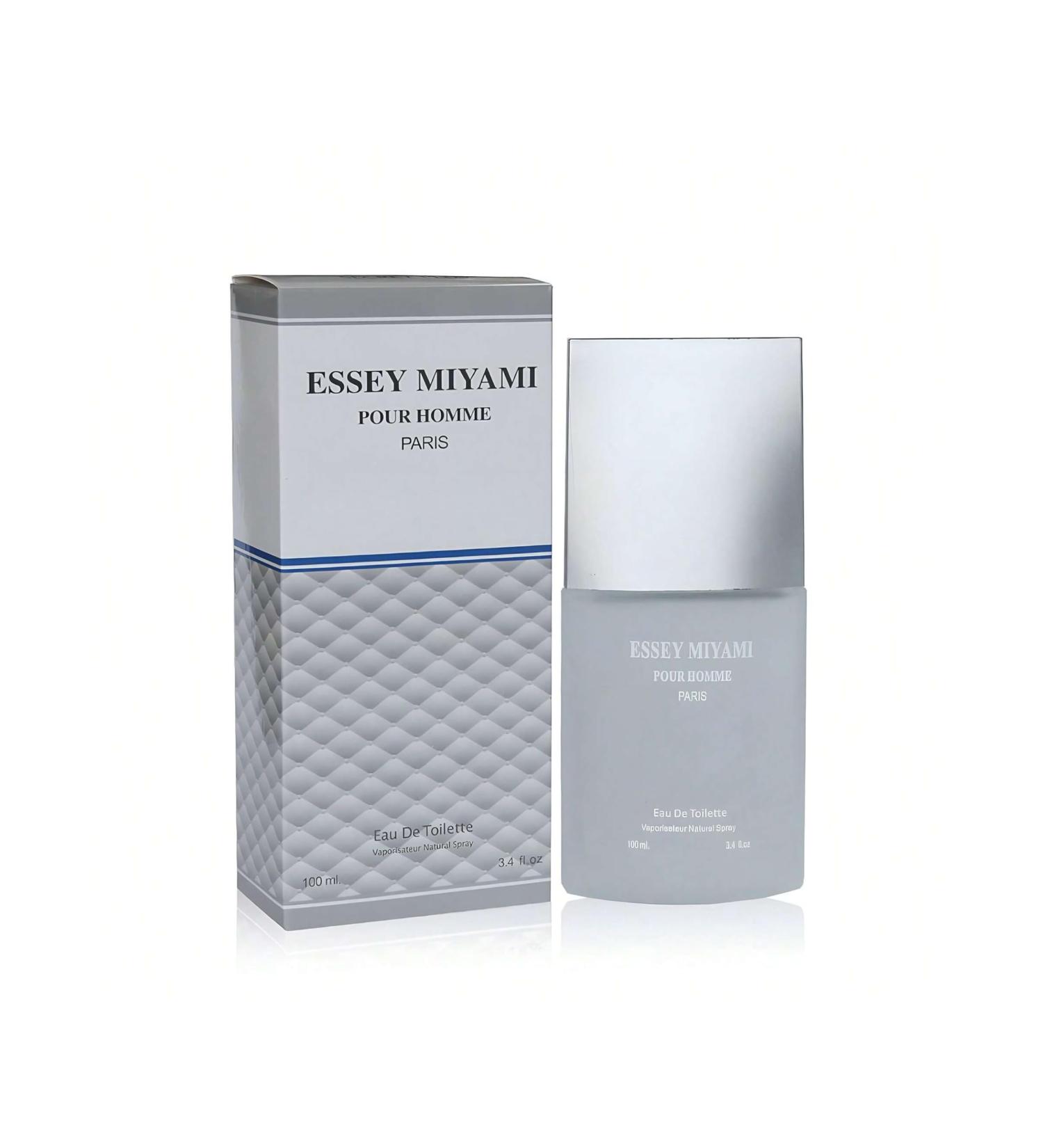 Essey Miyami Pour Homme Cologne for Men/Eau de Parfum Natural Spray 3.4 Fl Oz Perfume for Men Suitable for All Skin Type Men Fragrance Daily Used