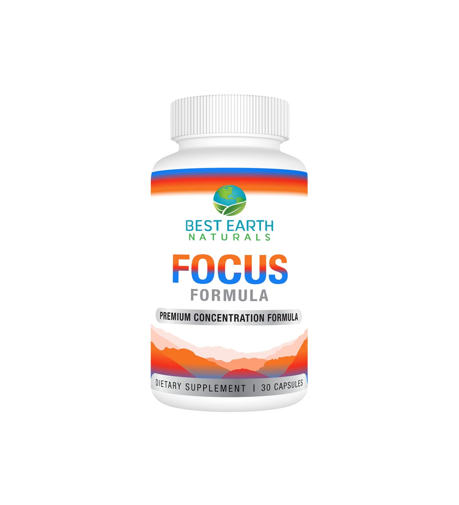Buy Best Earth Naturals Focus Formula Supplement Boost Concentration & Clarity | 30 Capsules - International Shipping Available - Buy Online on GoSupps.com