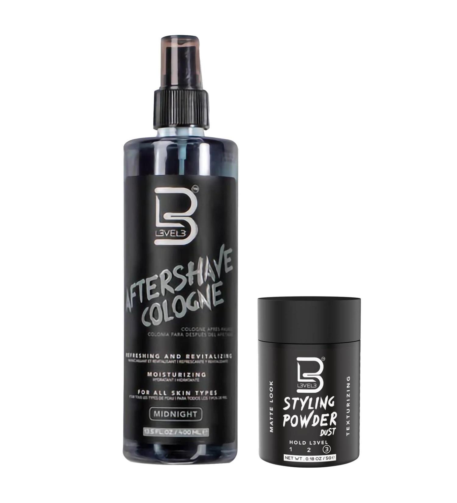 L3 Level 3 After Shave Spray Cologne - Softens Skin - Refreshes and Relieves Face and Skin - Styling Powder Included Midnight - Buy Online on GoSupps.com