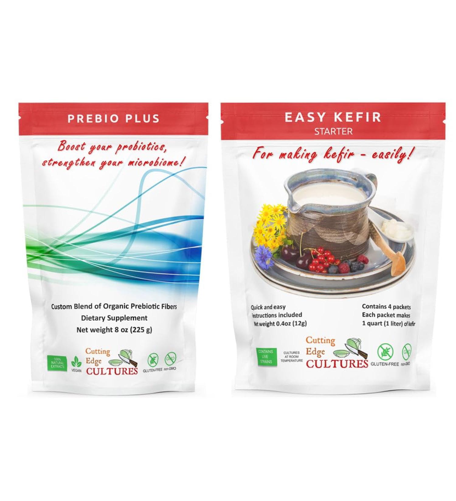 Cutting Edge Cultures Prebio Plus Prebiotic Fiber Powder Best Custom Blend of Organic Prebiotic Fibers Dietary Supplement 8 oz - Buy Online on GoSupps.com