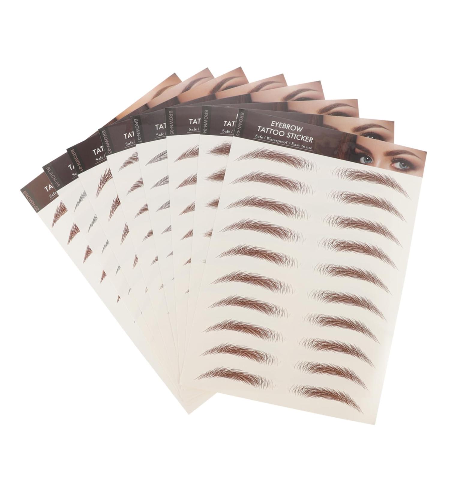  MERRYHAPY MERRYHAPY Eyebrow Makeup Stickers Beauty Sticker Set Fake Eyebrow Stickers Realistic Look For Thinning Eyebrows - Buy Online on GoSupps.com