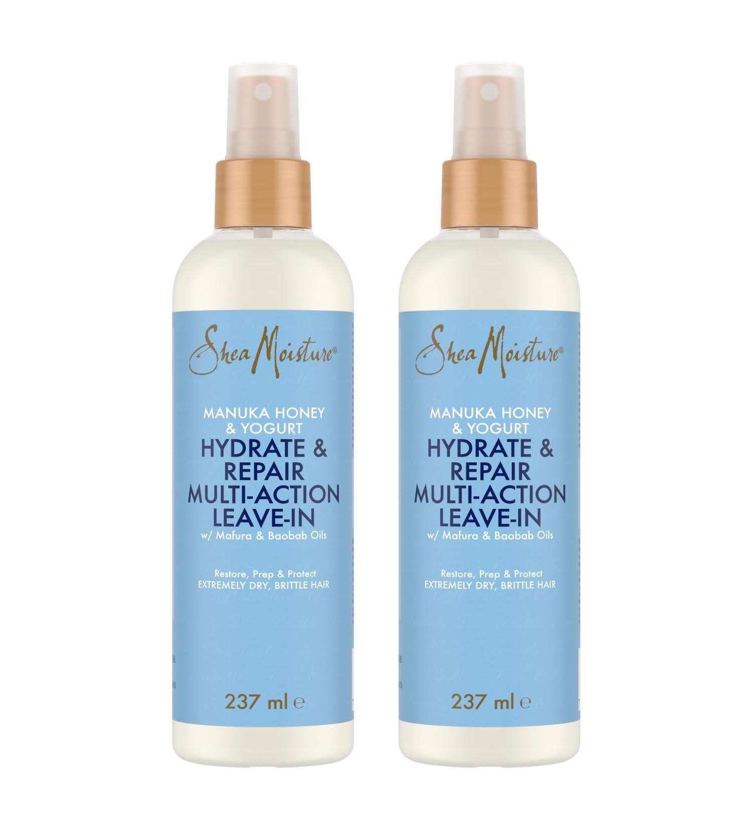 Unilever SheaMoisture LeaveIn Conditioner for dry and brittle hair Hydrate & Repair provides hydration 2 x 237 ml - Buy Online on GoSupps.com