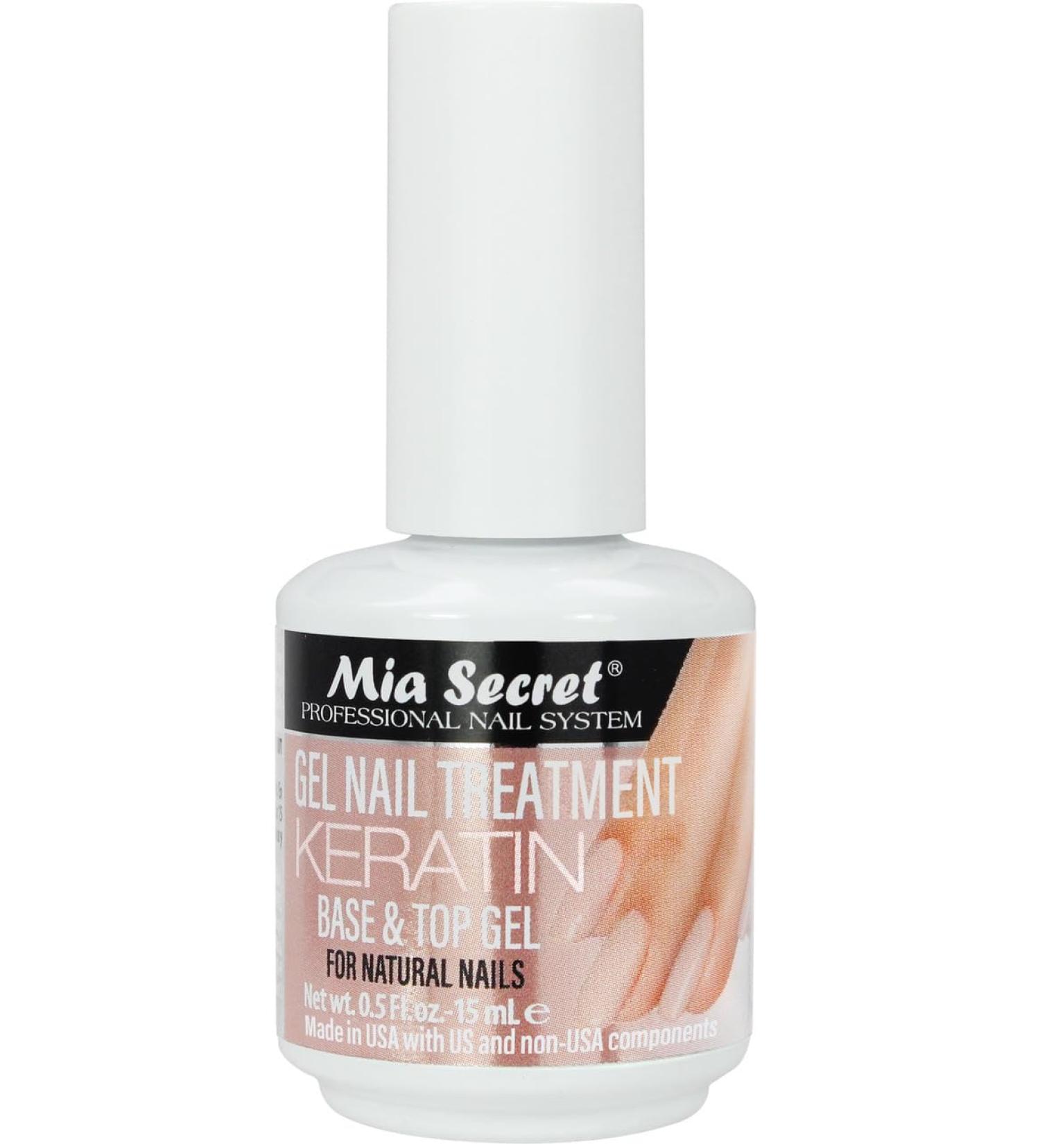 Mia Secret Professional Gel Nail Treatment Keratin Base & Top Gel 0.5 FLoz