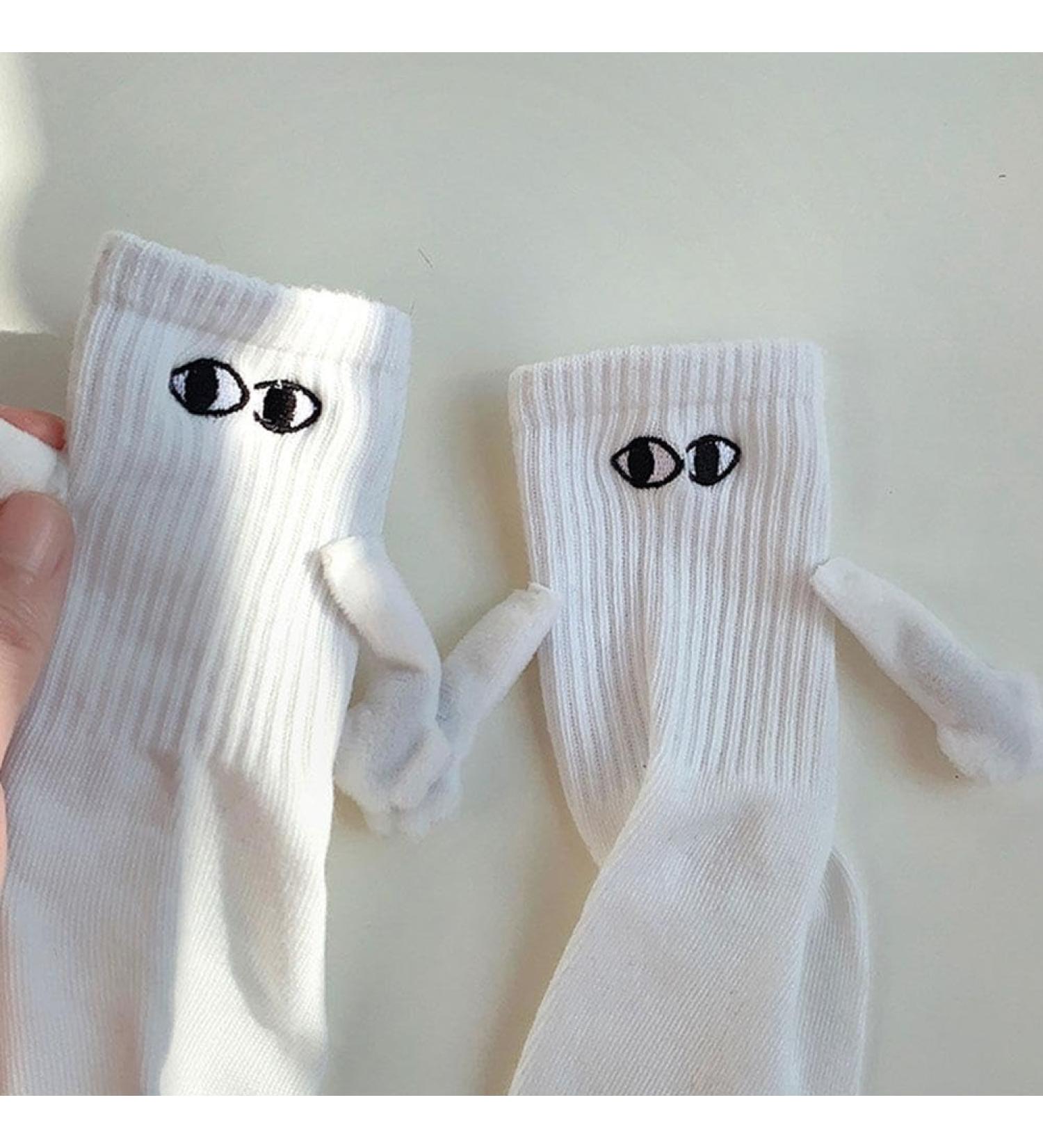 3D Doll Couple Socks - Funny Magnetic Novelty Cotton Crew Socks (White, 1pcs) - Buy Online on GoSupps.com