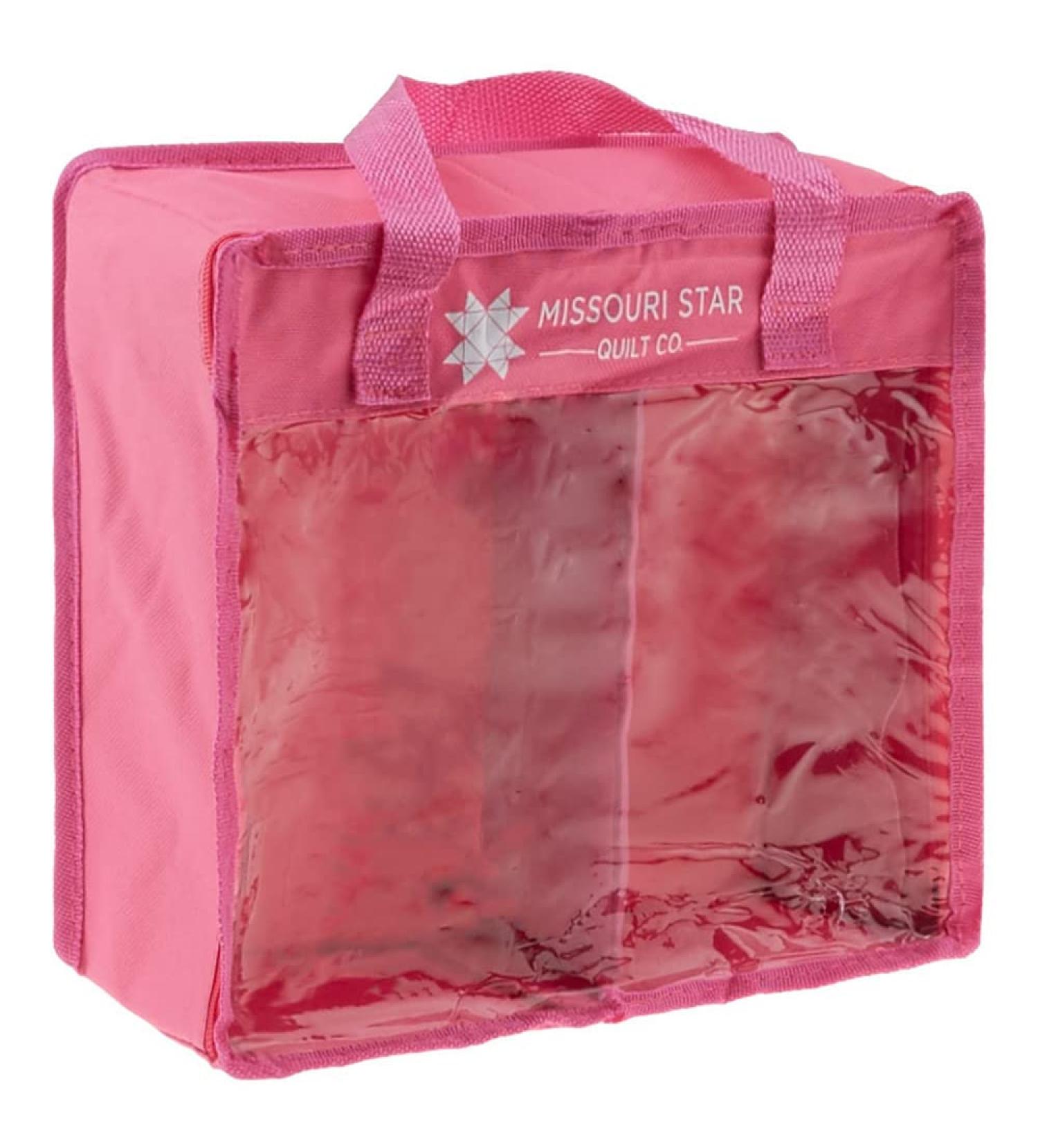 Missouri Star Pink Small Storage Bag for Precut Fabrics | Sewing Box Organizer | Canvas Carrying Case with Dividers for Quilting Projects - Buy Online on GoSupps.com