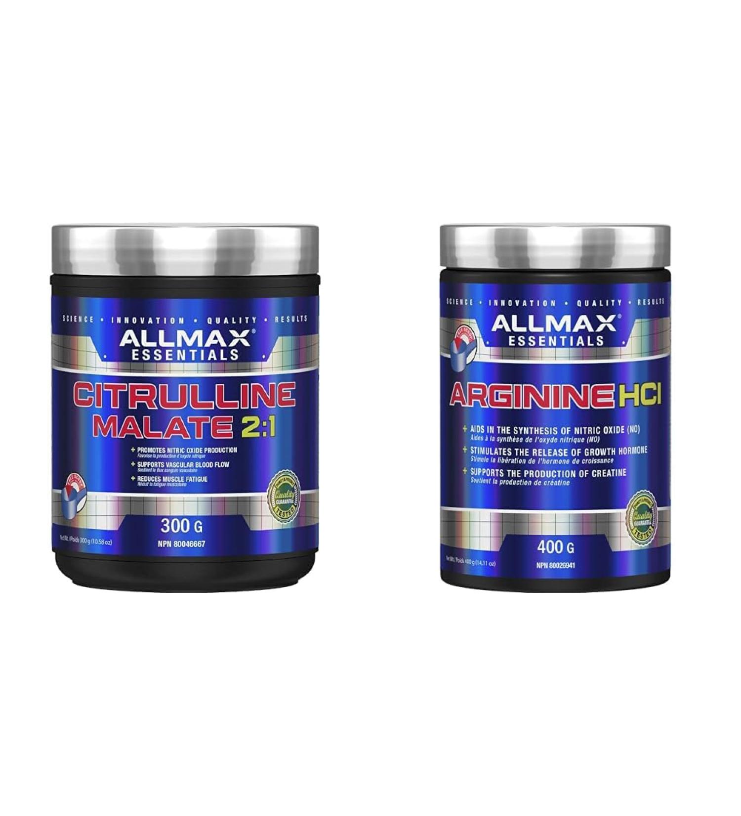 ALLMAX Citrulline Malate 2: 1 300 gram 300 gram & Nutrition - Arginine HCl - Maximum Strength + Absorption - Pharmaceutical Grade - 400 Gram - Buy Online on GoSupps.com