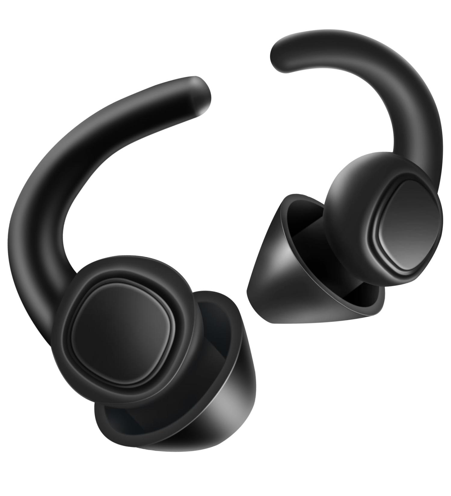 Reusable Silicone Ear Plugs for Sleeping | Noise Reduction SNR 33-36dB | Hearing Protection for Travel & Learning - Black - Buy Online on GoSupps.com