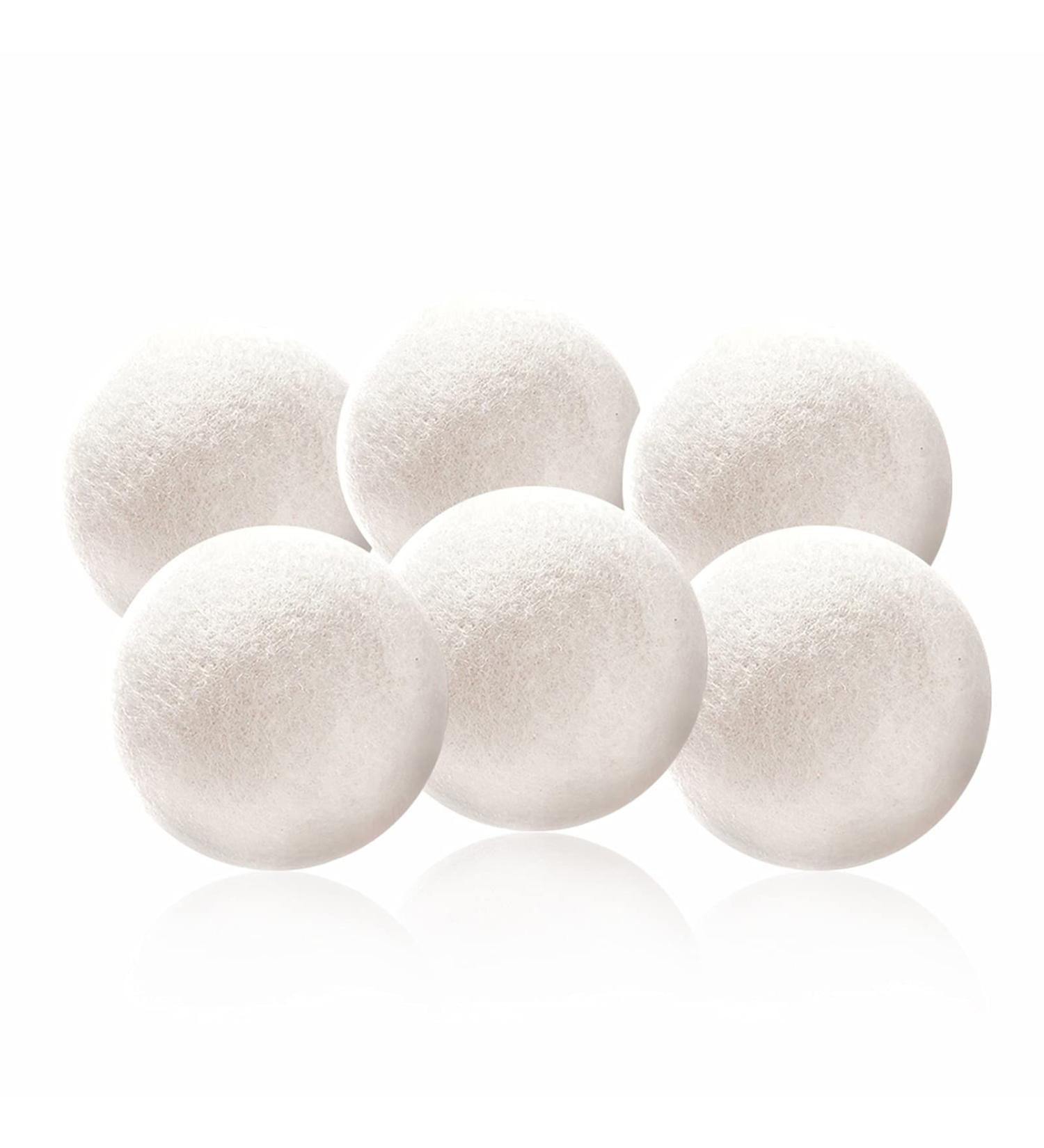 ZIEM 6Pcs 7CM Wool Balls Clothes Dryer Laundry Eco Friendly Softener Dehumidification Decrease Drying Time Washing Reusable Static Free - Buy Online on GoSupps.com