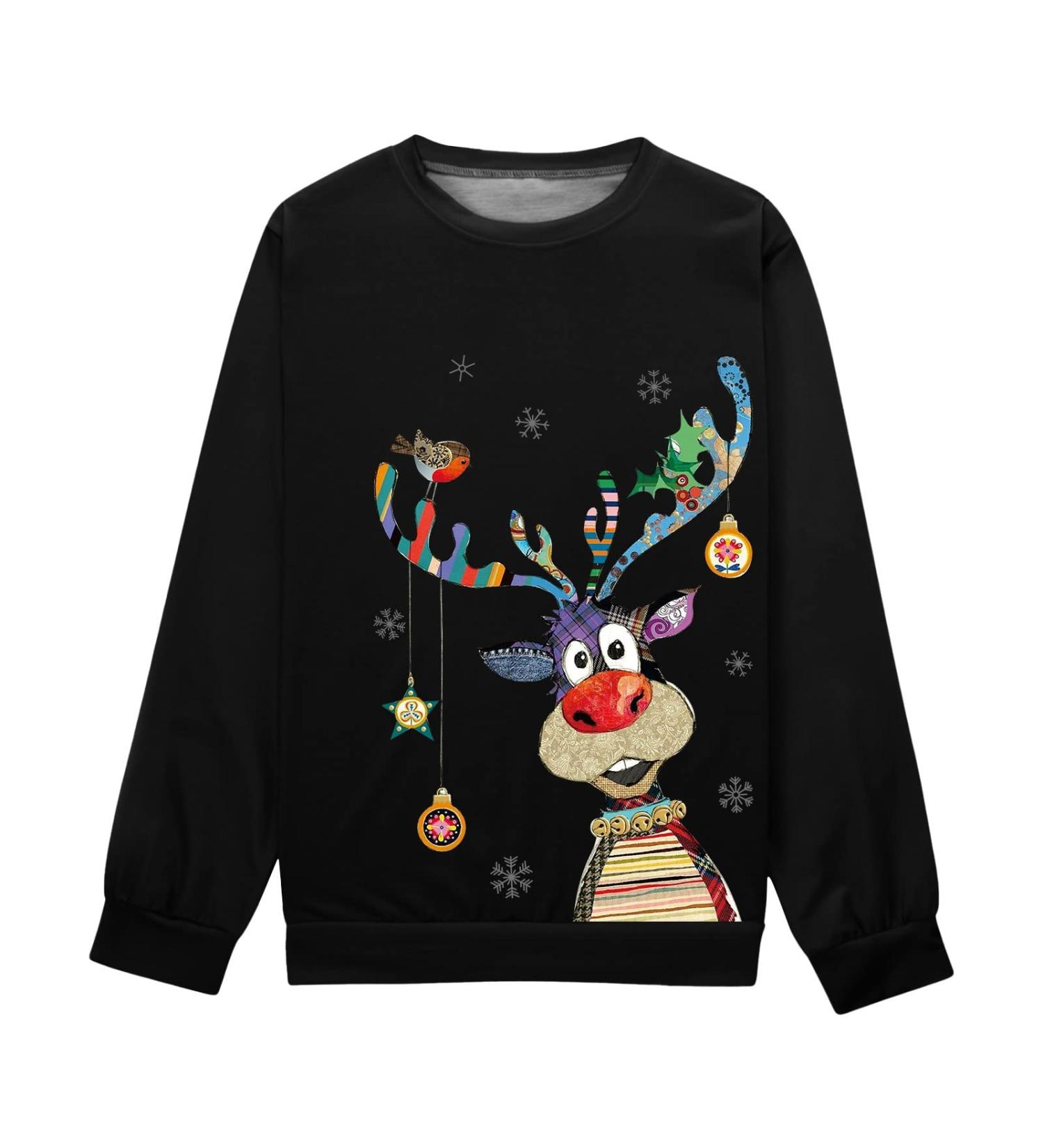 Ganfancp Merry Christmas Family Matching Sweatshirt - Black Kids 95 XX-Large - Buy Online on GoSupps.com