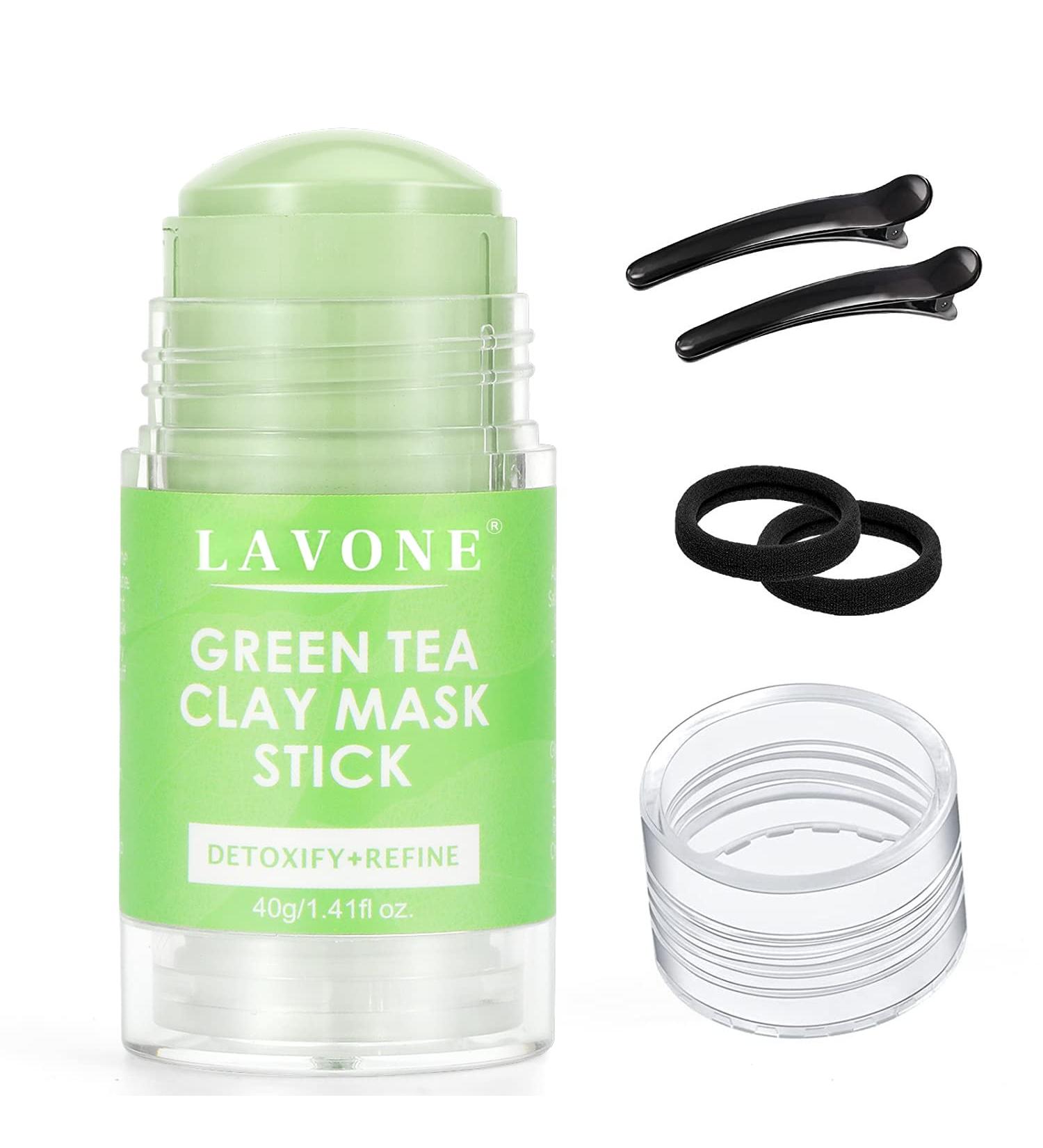 LAVONE Green Tea Mask Stick - Deep Cleansing Blackhead Remover for Skin Care | Pore Minimizer, Moisturizing, Brightening, Oil Control | Women and Men - Buy Online on GoSupps.com