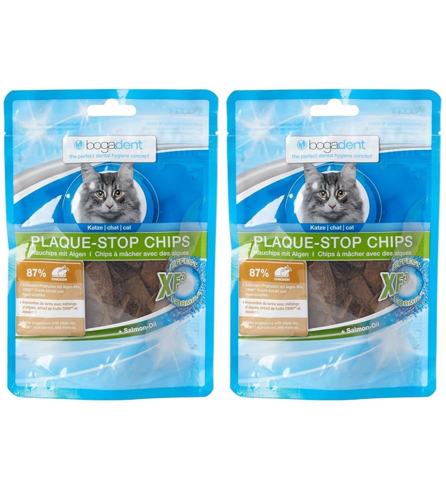 Bogadent Plaque-Stop Chips for Cats - 50g Pack of 2 | Dental Care & Fresh Breath - Buy Online on GoSupps.com