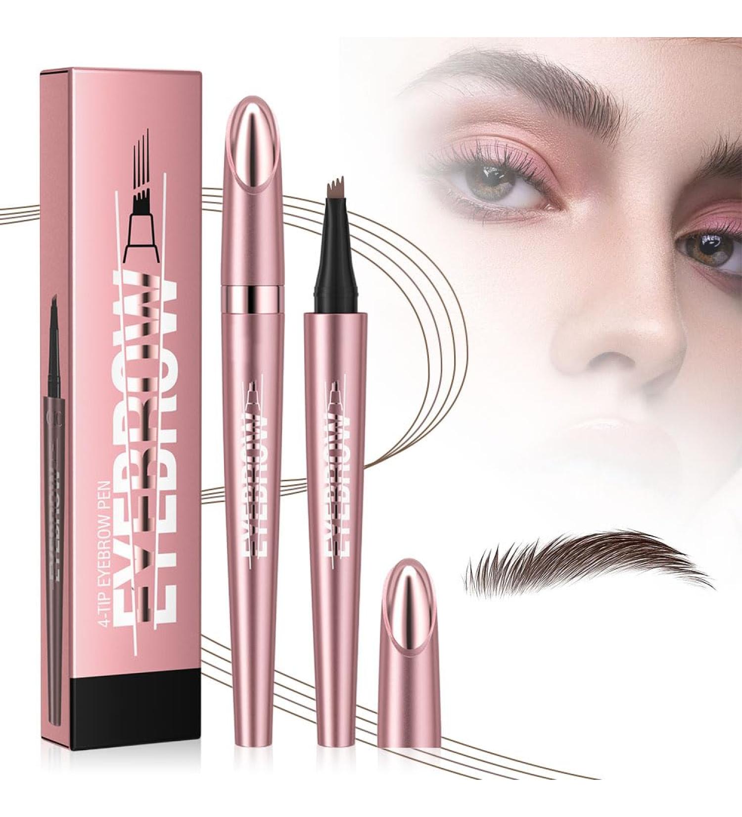 3D Magic Eyebrow Pencil Waterproof with 4 Fork Tips Micro Brow Pencil Eyebrow Pencil Effortlessly Creates Natural Looking Eyebrows (2#-Dark Brown) - Buy Online on GoSupps.com
