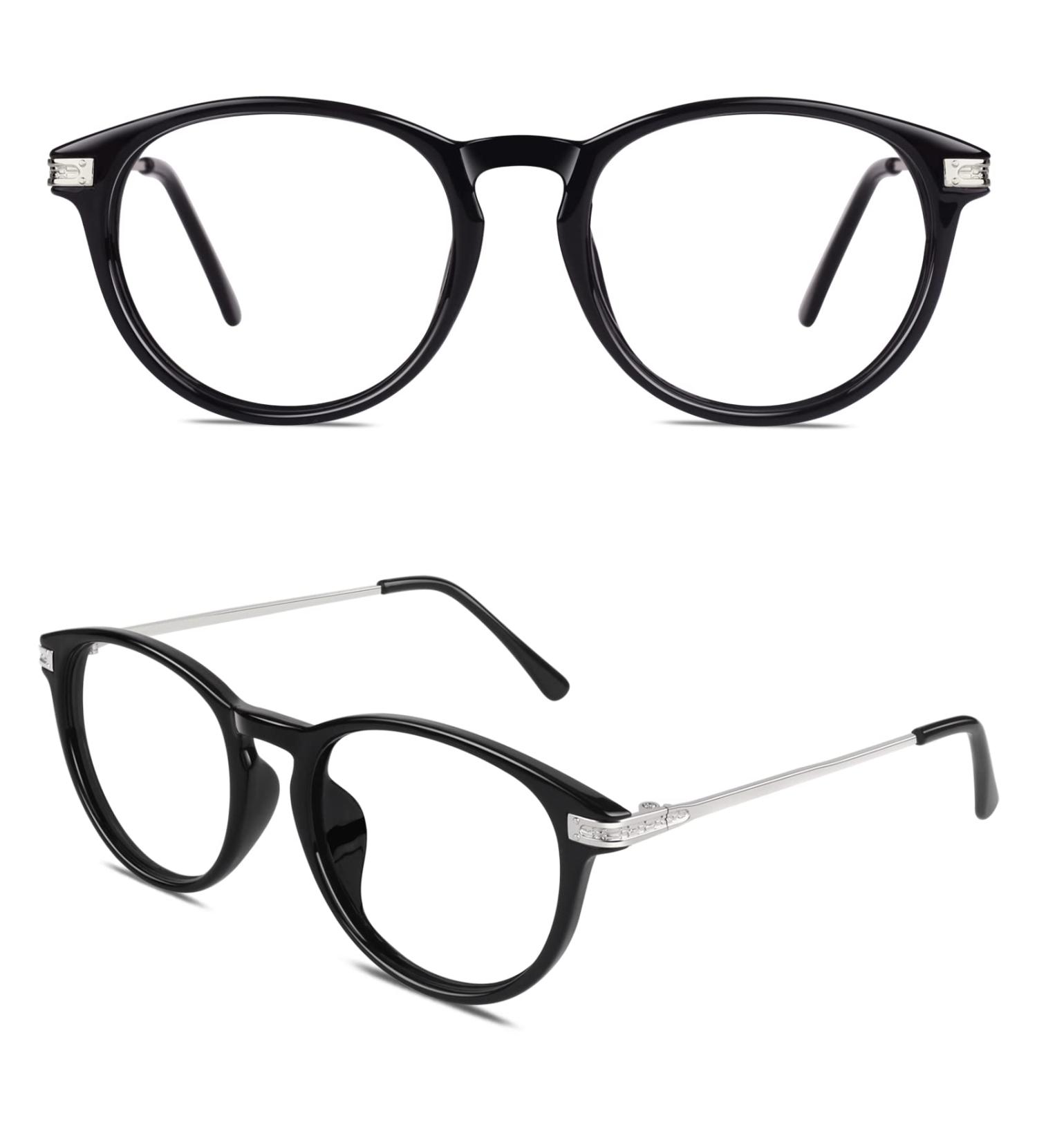 Shop CN92 Classic Nerd Glasses - Vintage 40s/50s Round Keyhole Panto Style - Glossy Black Clear Lens - International Shipping Available - Buy Online on GoSupps.com